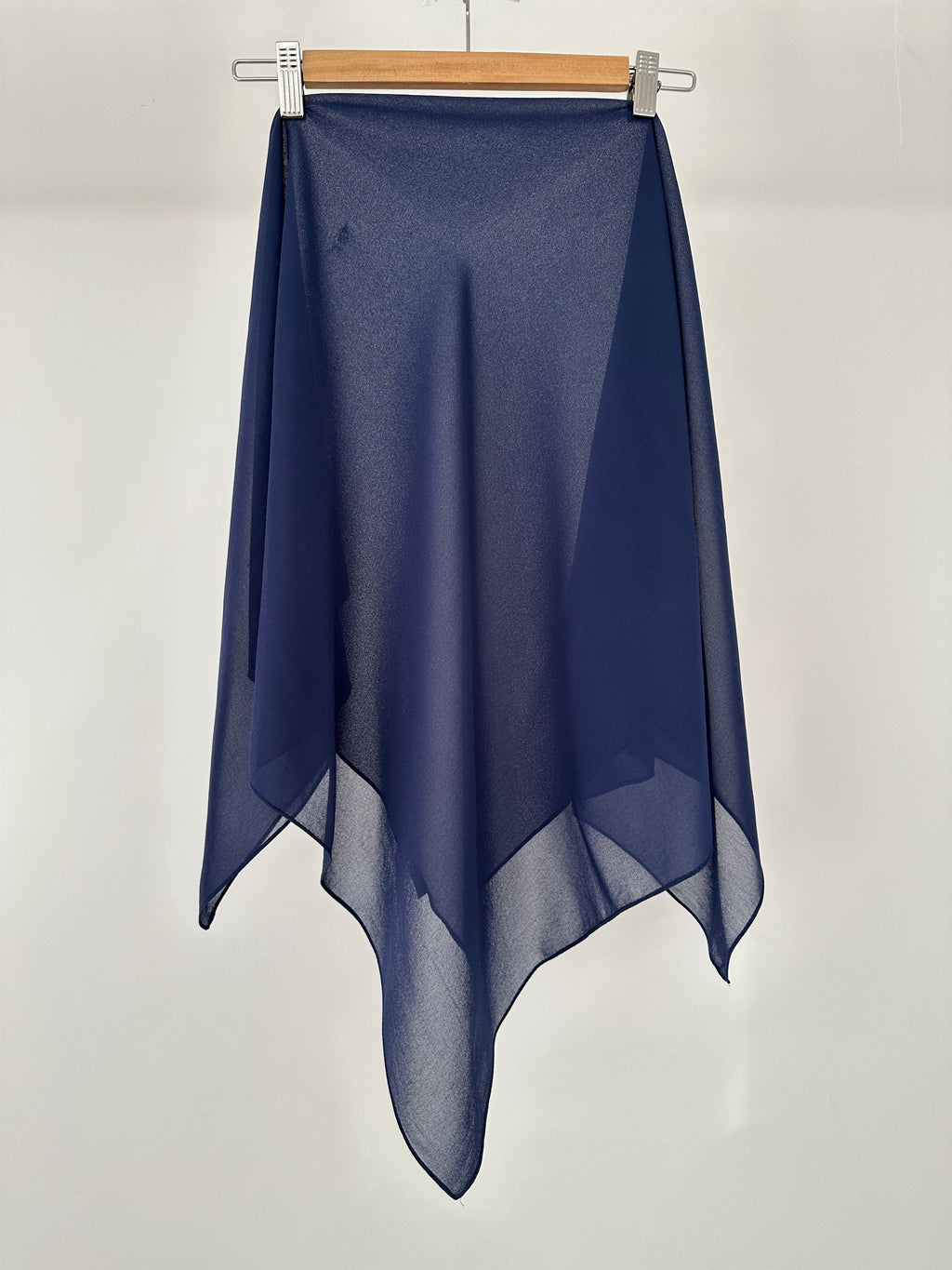 HIJAB CARRÉ EN MOUSSELINE BLEU