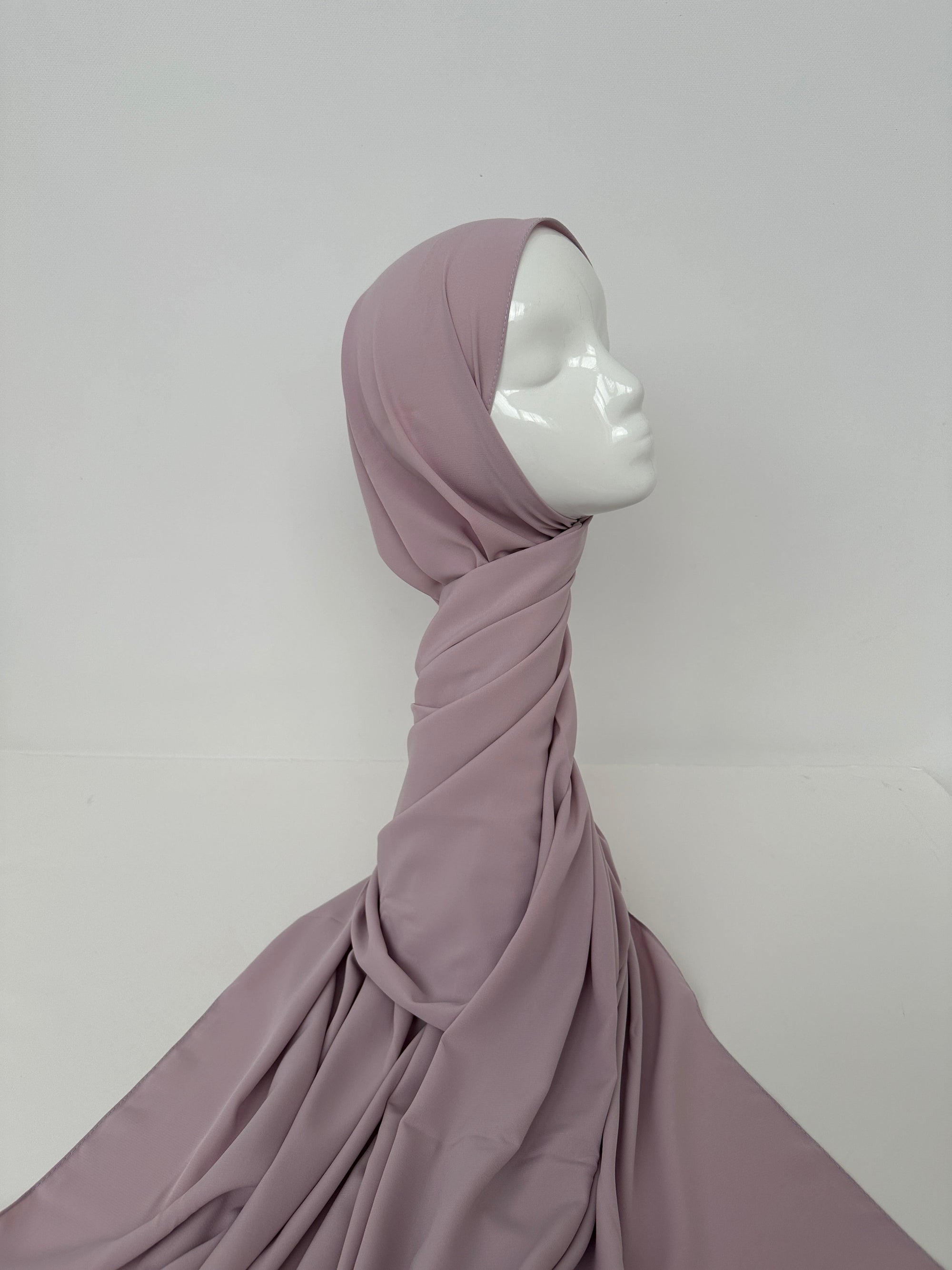 HIJAB SOIE DE MÉDINE VIOLET POUDRÉ
