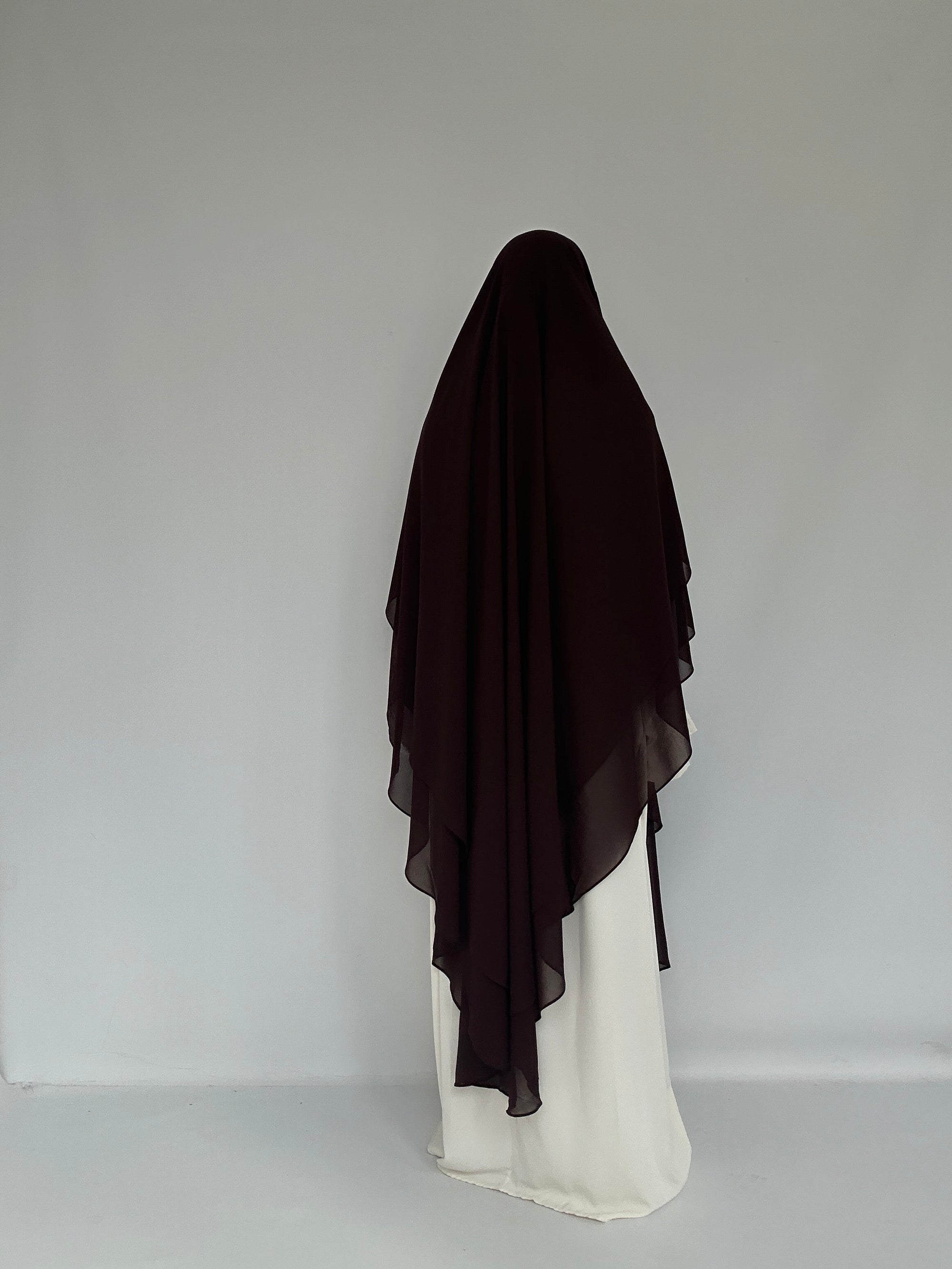 KHIMAR XXL MOUSSELINE CHOCOLAT