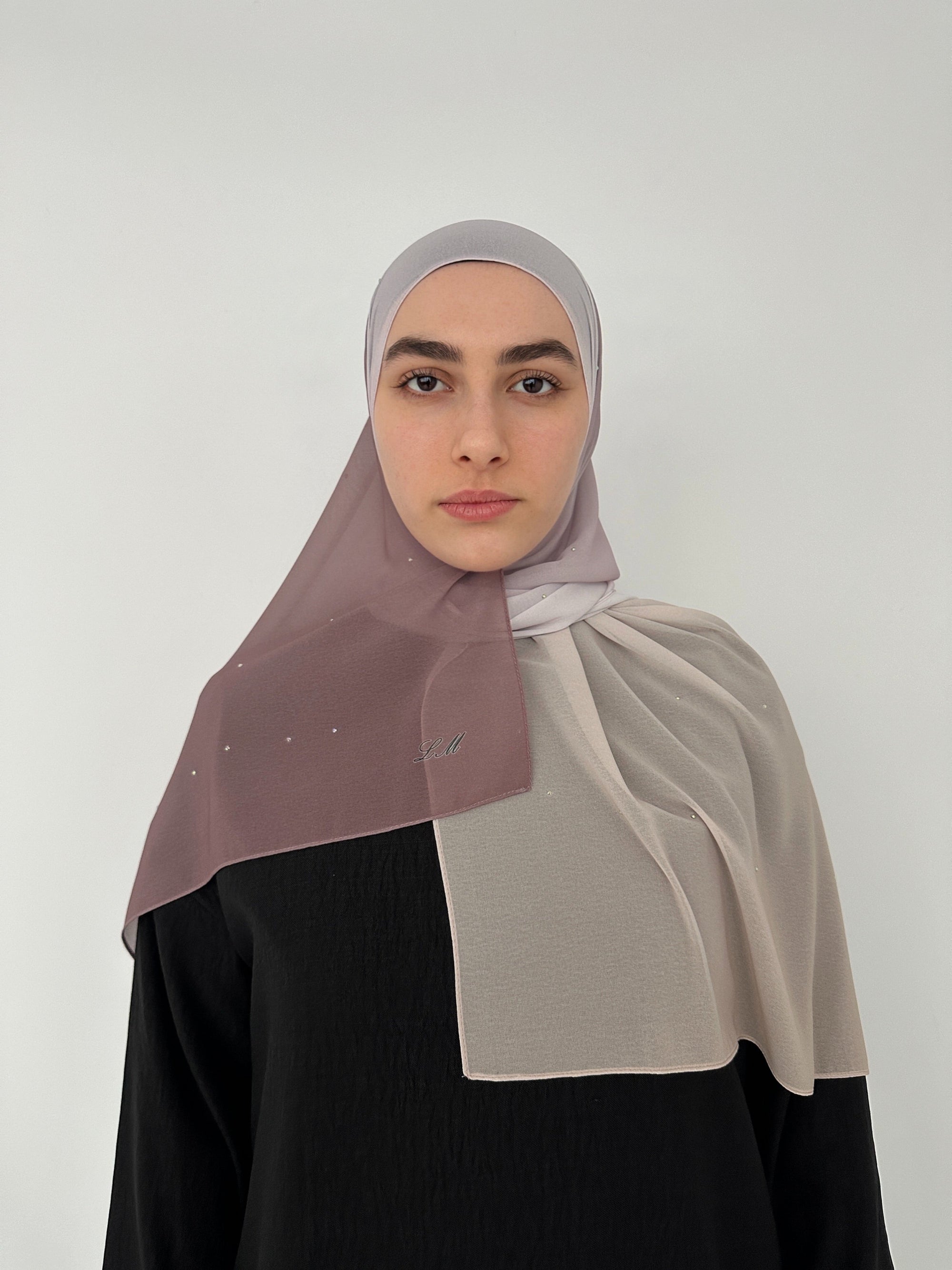 Hijab mousseline dégradé