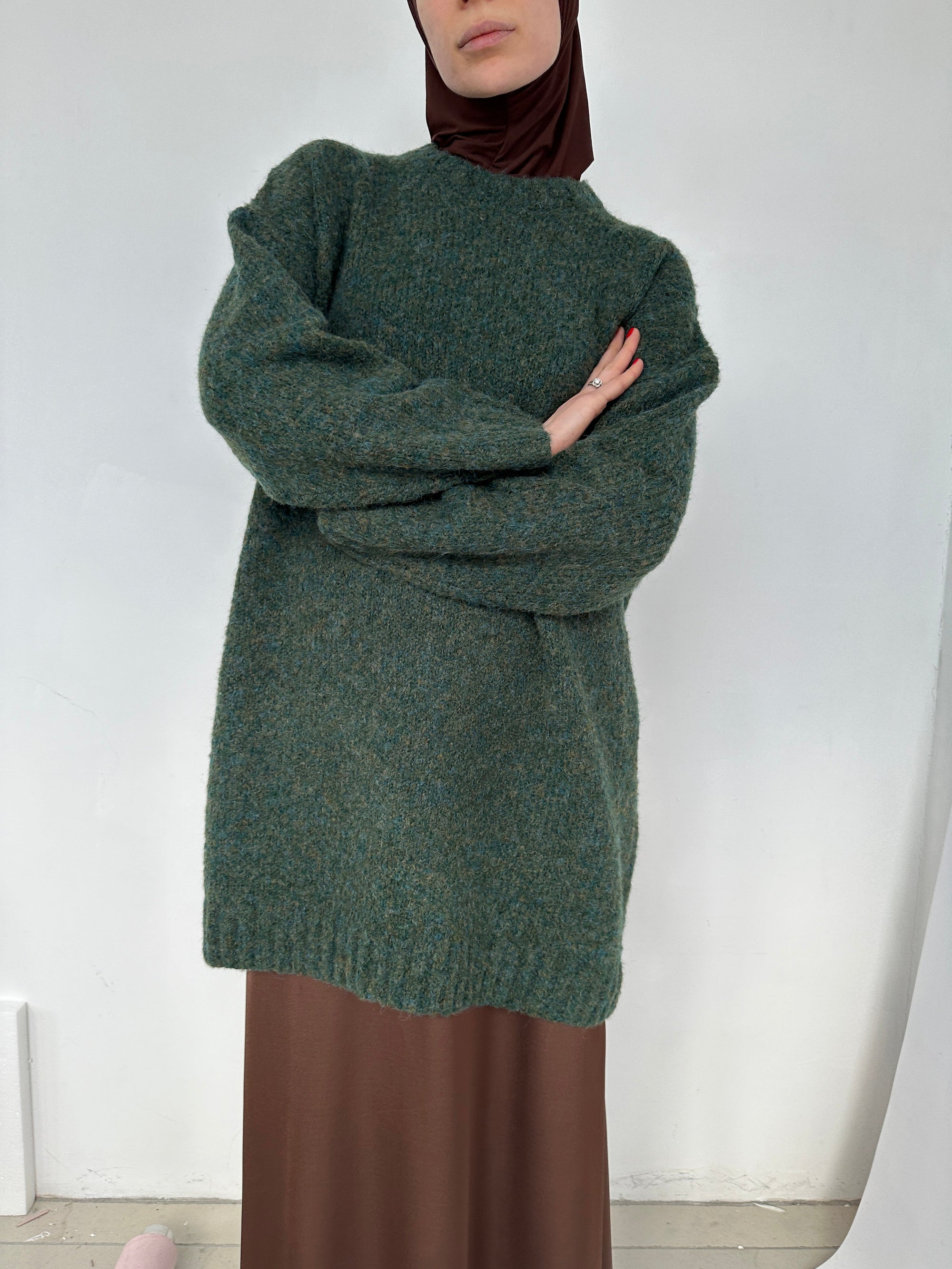 PULL LONGUE VERT