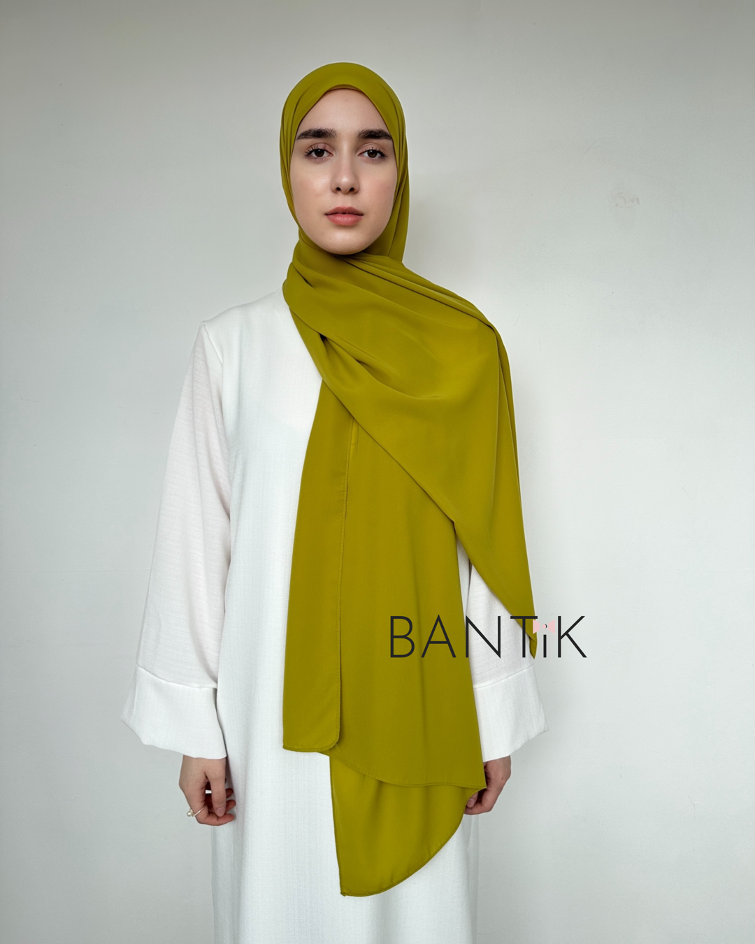 HIJAB SOIE DE MÈDINE VERT OLIVE