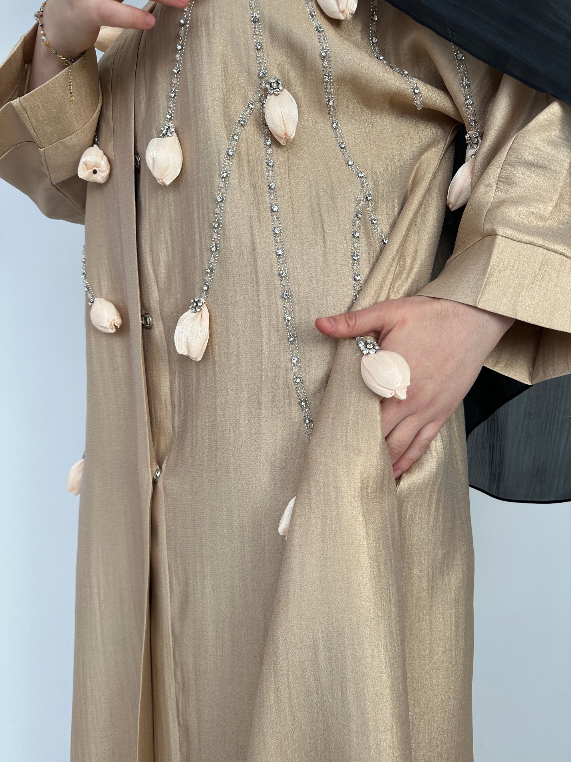 KIMONO STRASS CAMEL