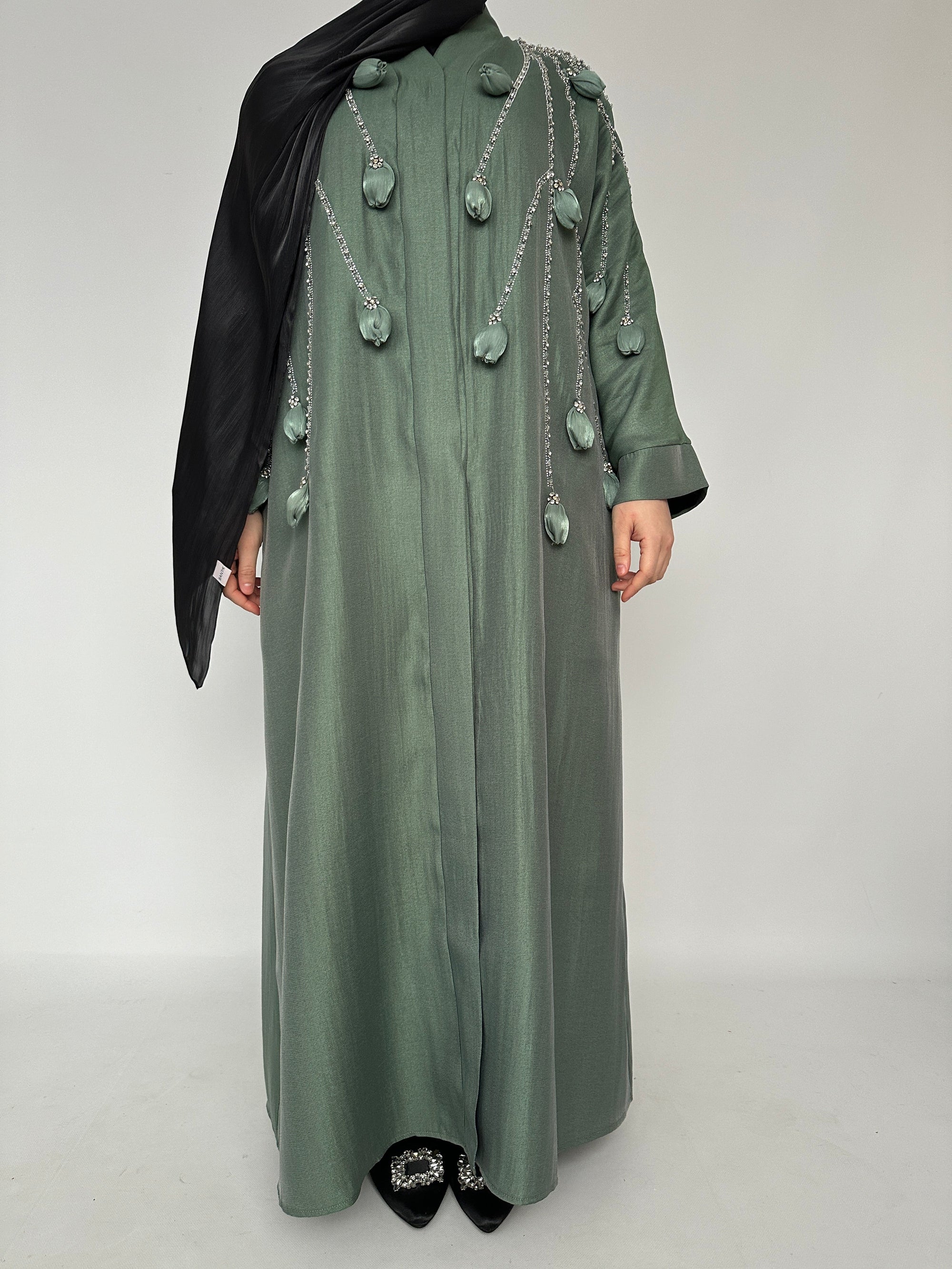 KIMONO STRASS VERT