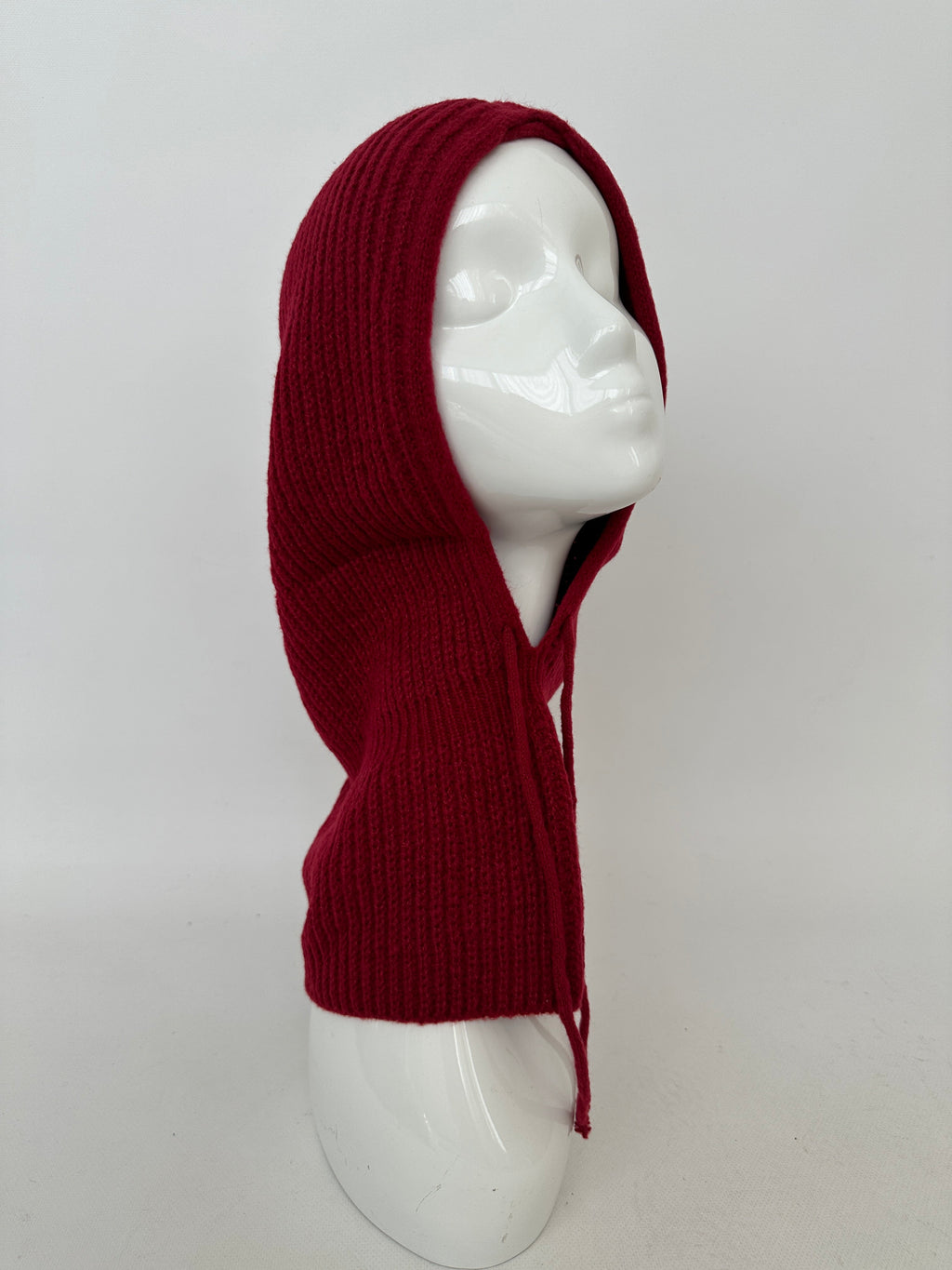 CAGOULE EN MAILLE CÔTELÉ BORDEAUX