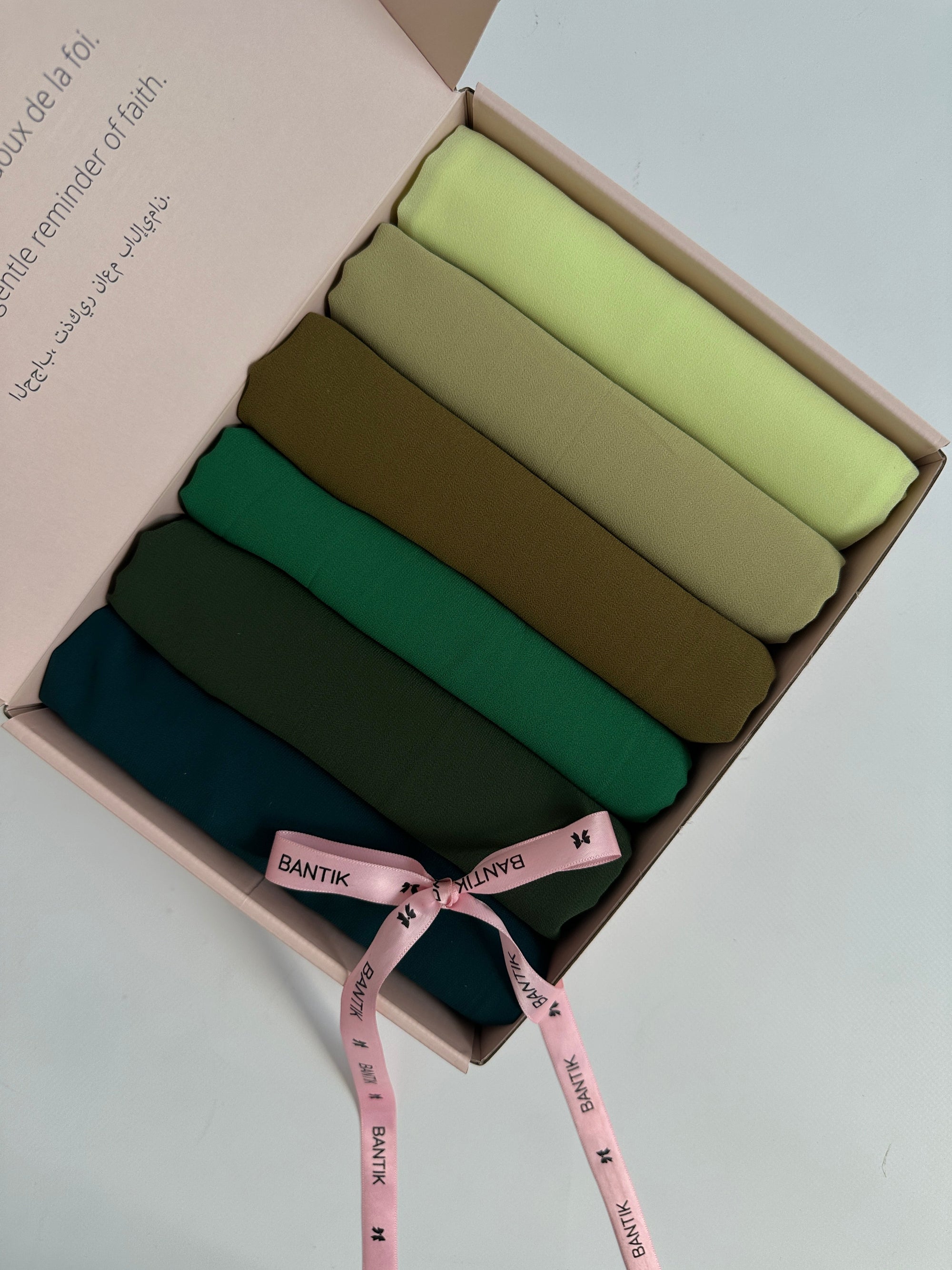 BOX DE 6 HIJABS EN MOUSSELINE
