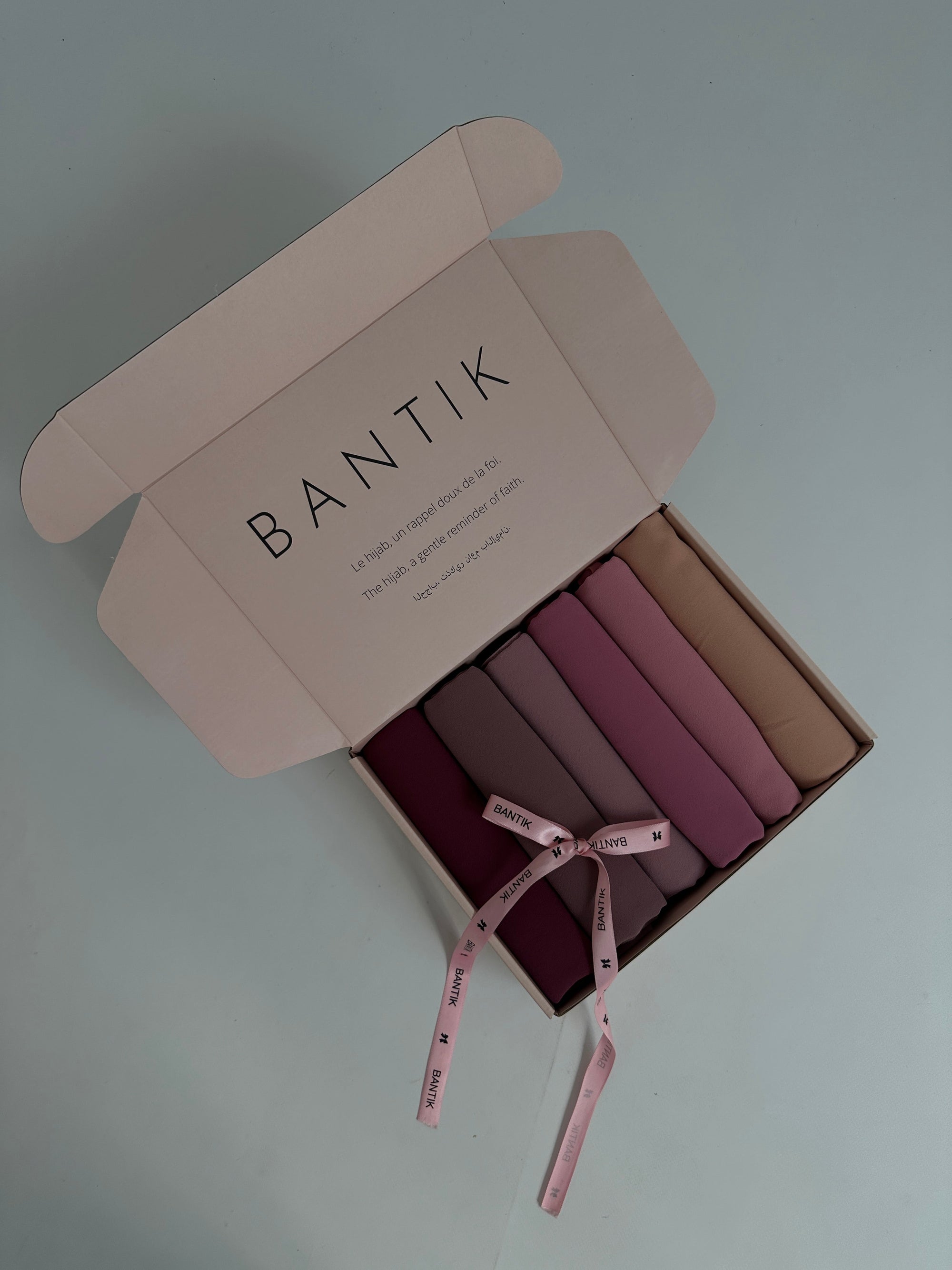 BOX DE 6 HIJABS EN MOUSSELINE