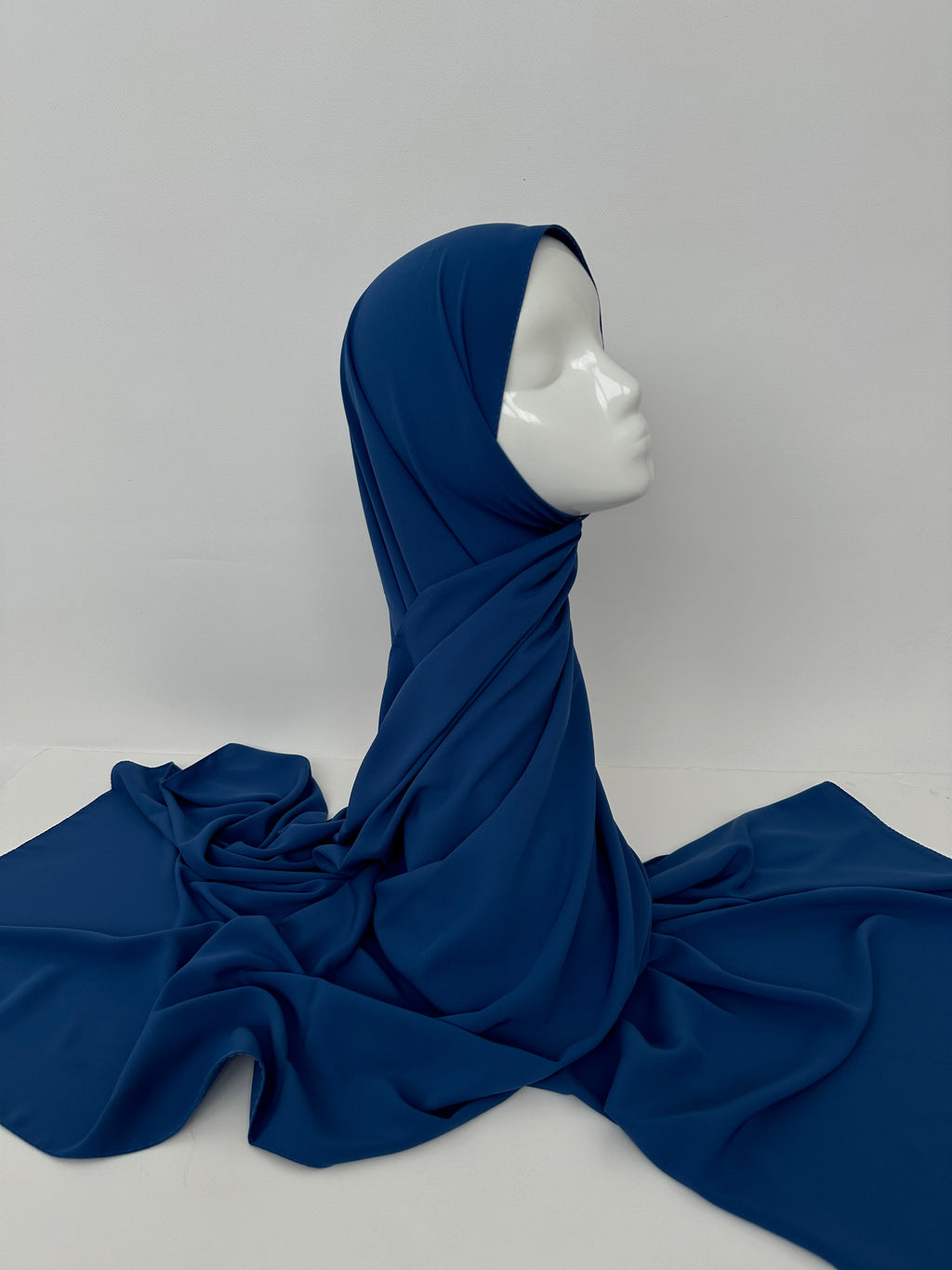 HIJAB SOIE DE MÉDINE BLEU DENIM