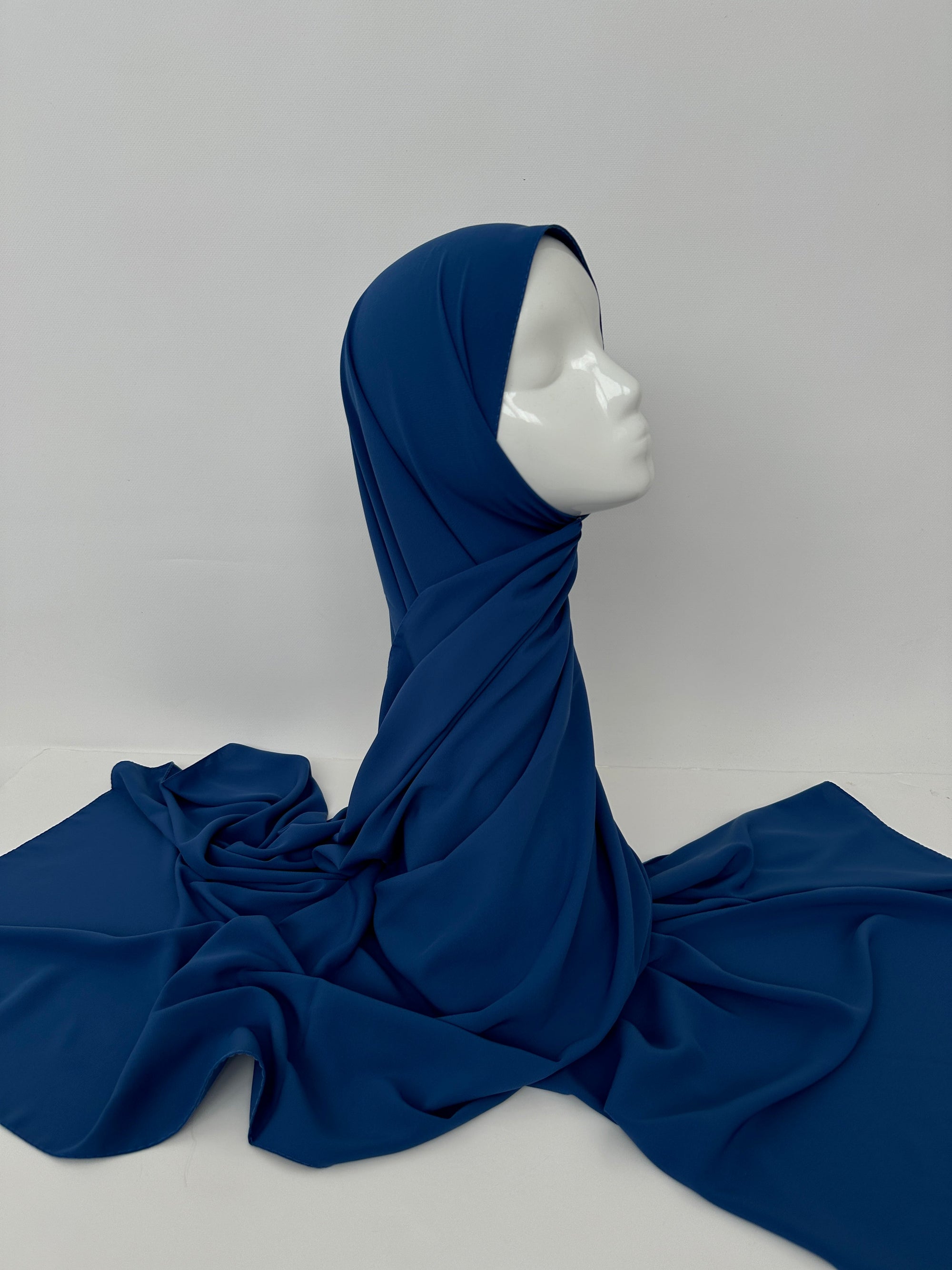 HIJAB SOIE DE MÉDINE BLEU DENIM