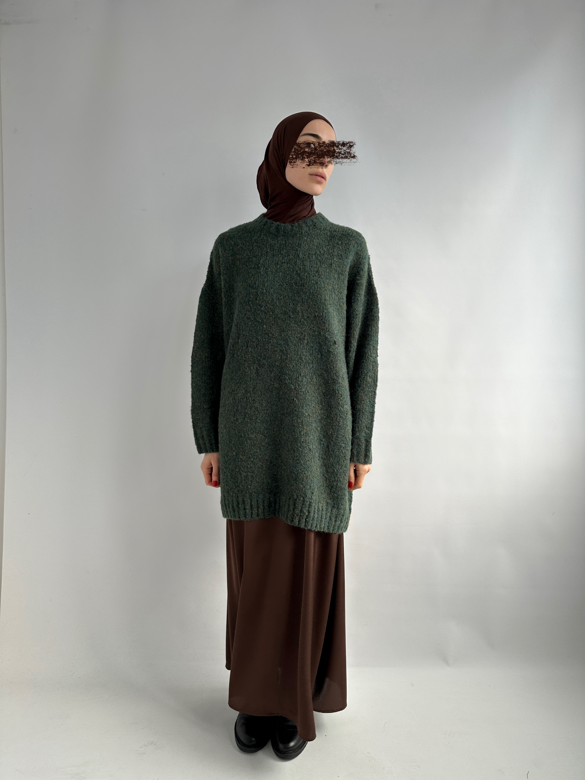 PULL LONGUE VERT