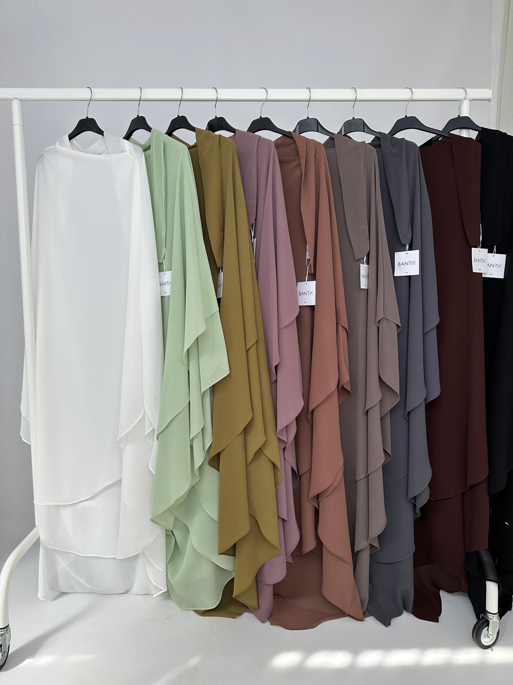 KHIMAR XXL MOUSSELINE OLIVE