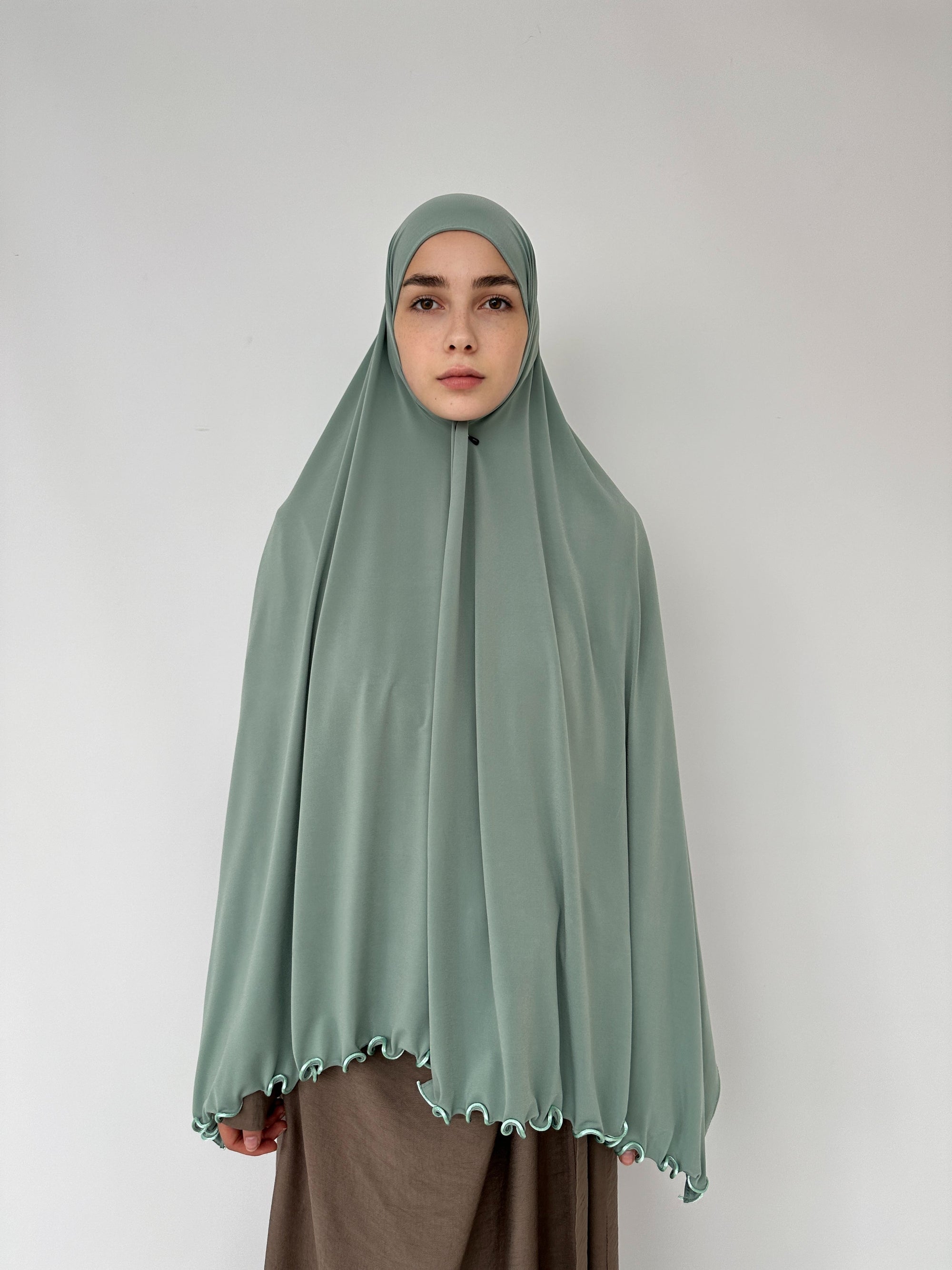HIJAB JERSEY LUXE FRISÉE VERT D’EAU