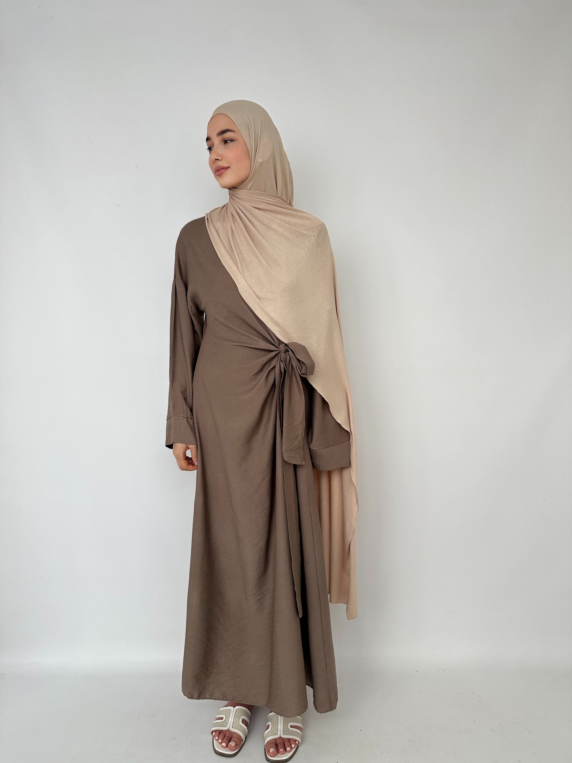 HIJAB JERSEY Â ENFILER BEIGE
