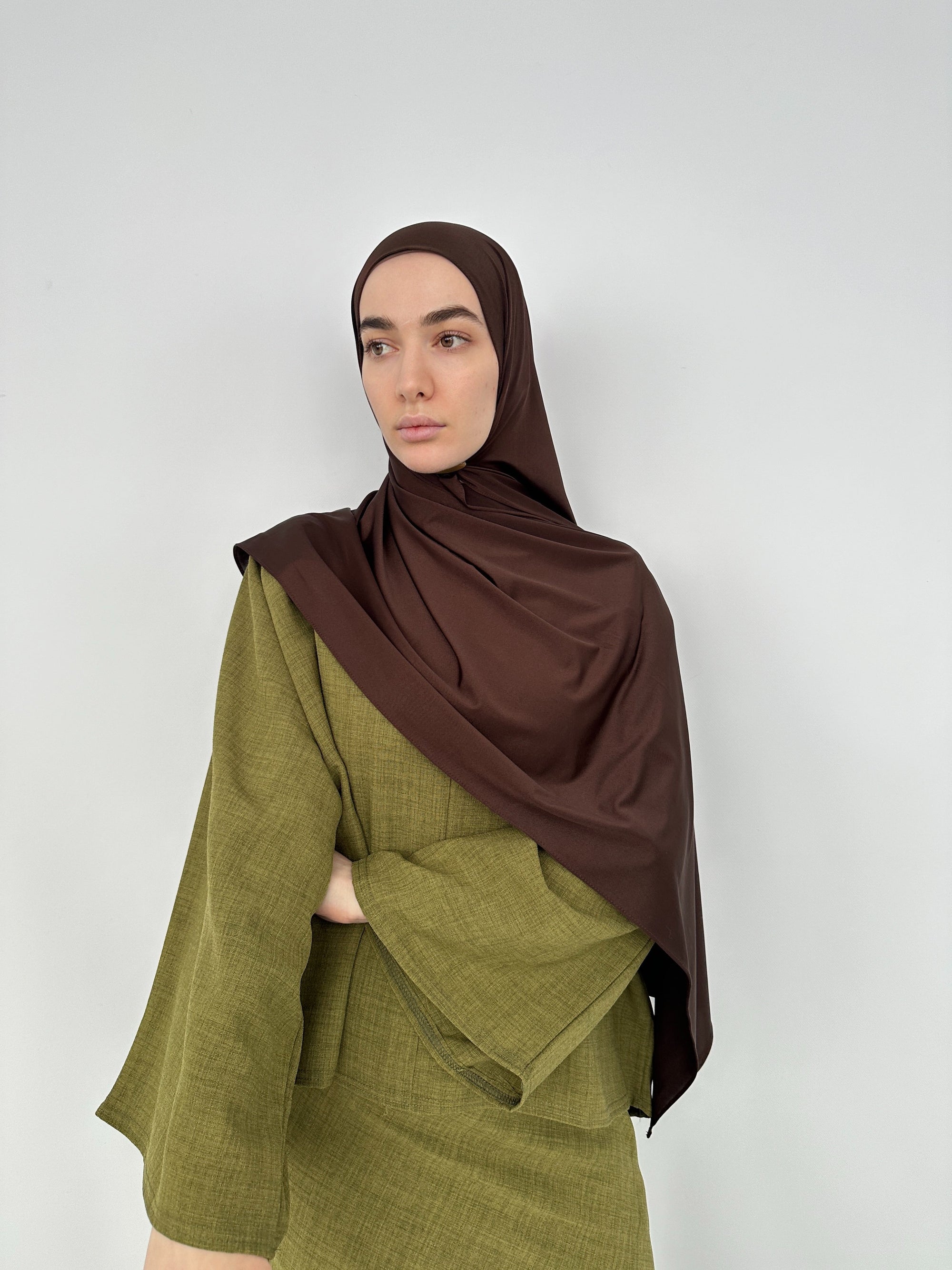 BOX DE 4 HIJABS JERSEY SATINE
