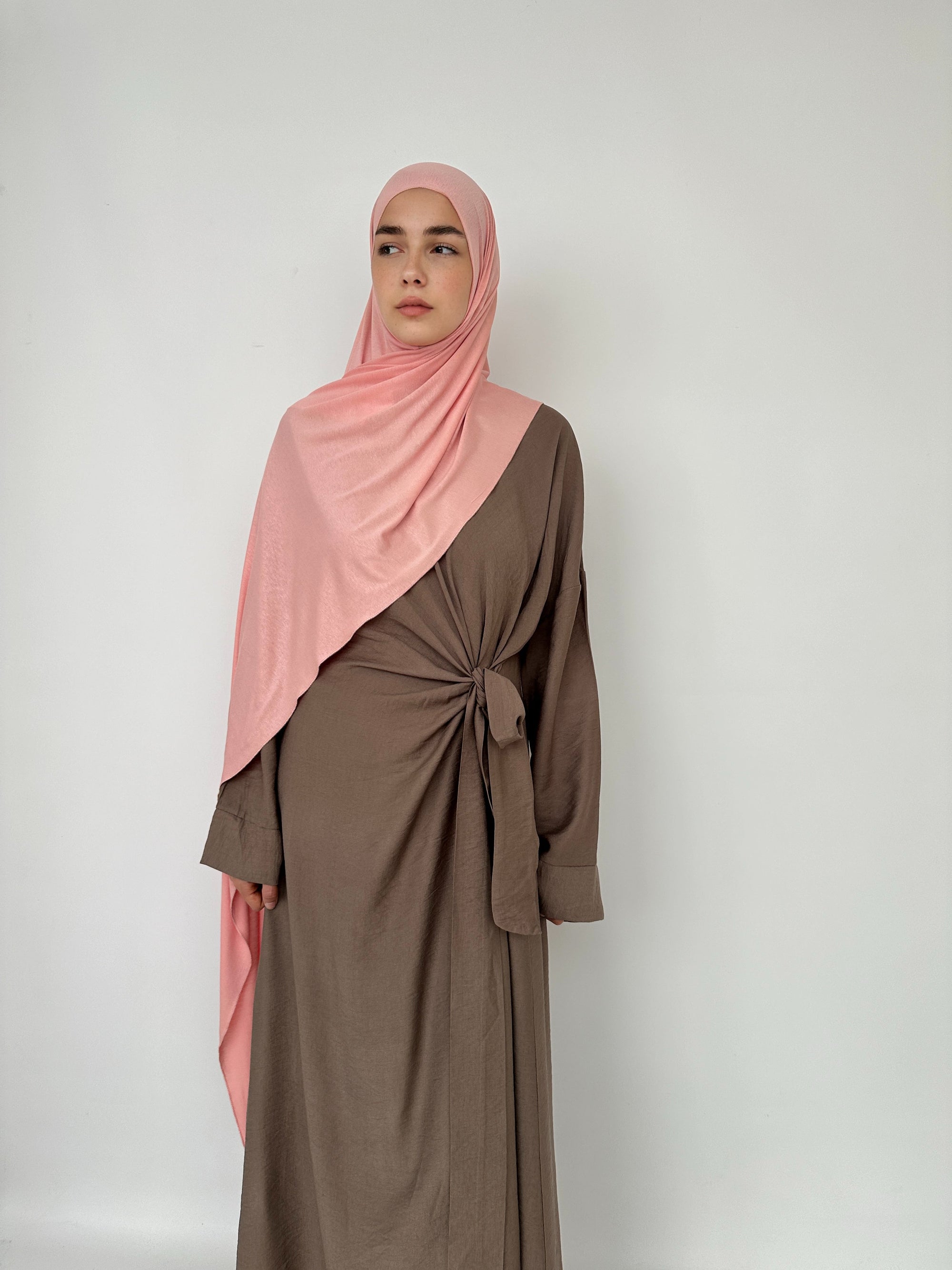 HIJAB JERSEY À ENFILER ROSE PÂLE