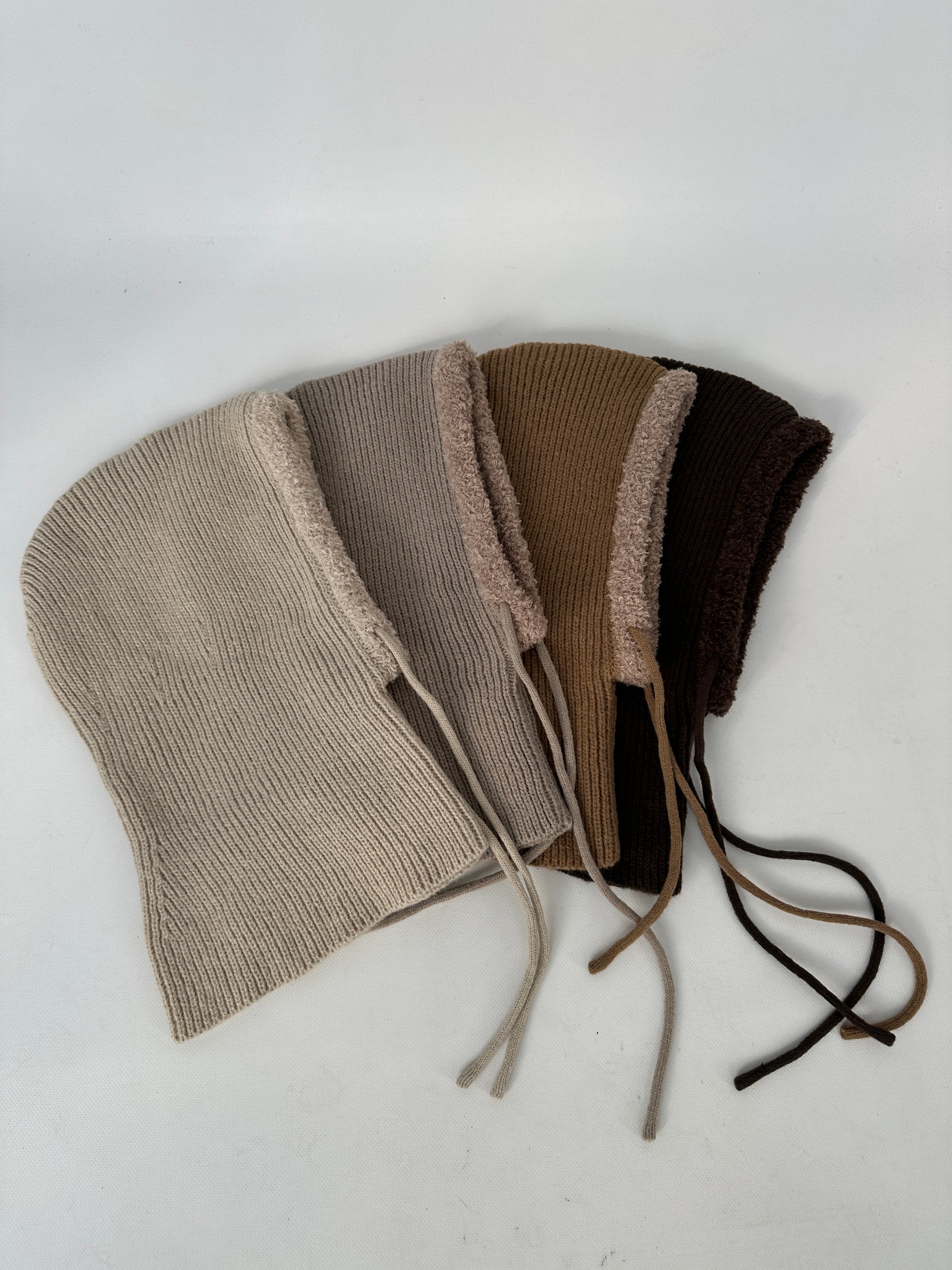 CAGOULE EN MAILLE CÔTELÉE CHOCOLAT