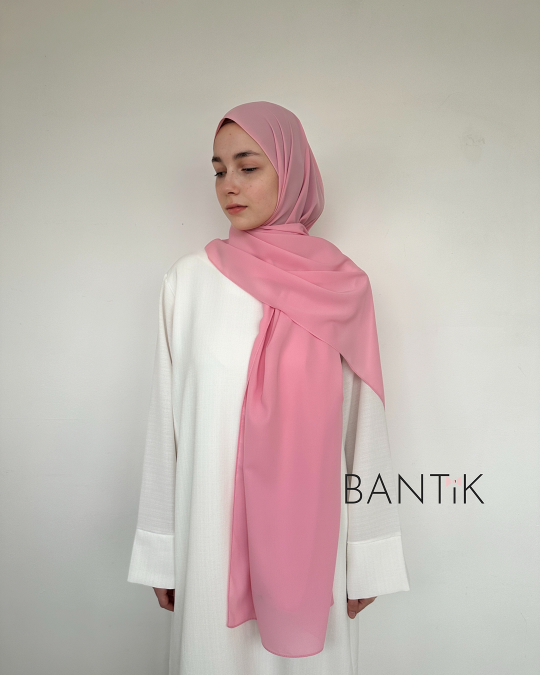 HIJAB SOIE DE MÈDINE ROSE