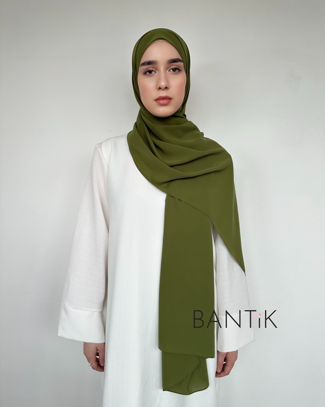 HIJAB SOIE DE MÈDINE KAKI