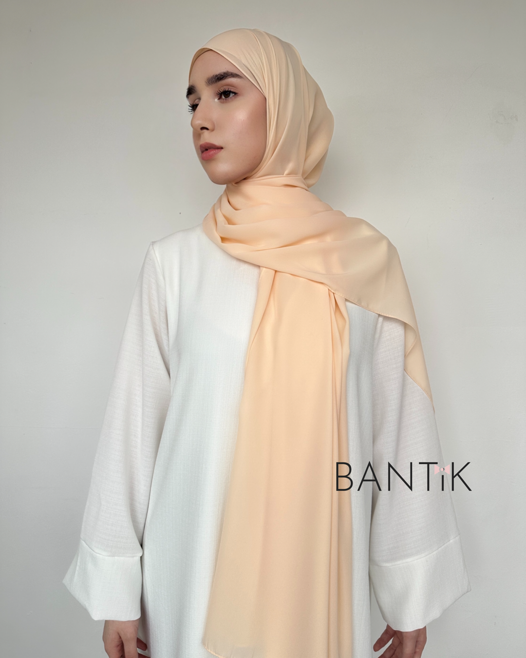 HIJAB SOIE DE MÈDINE BISQUE