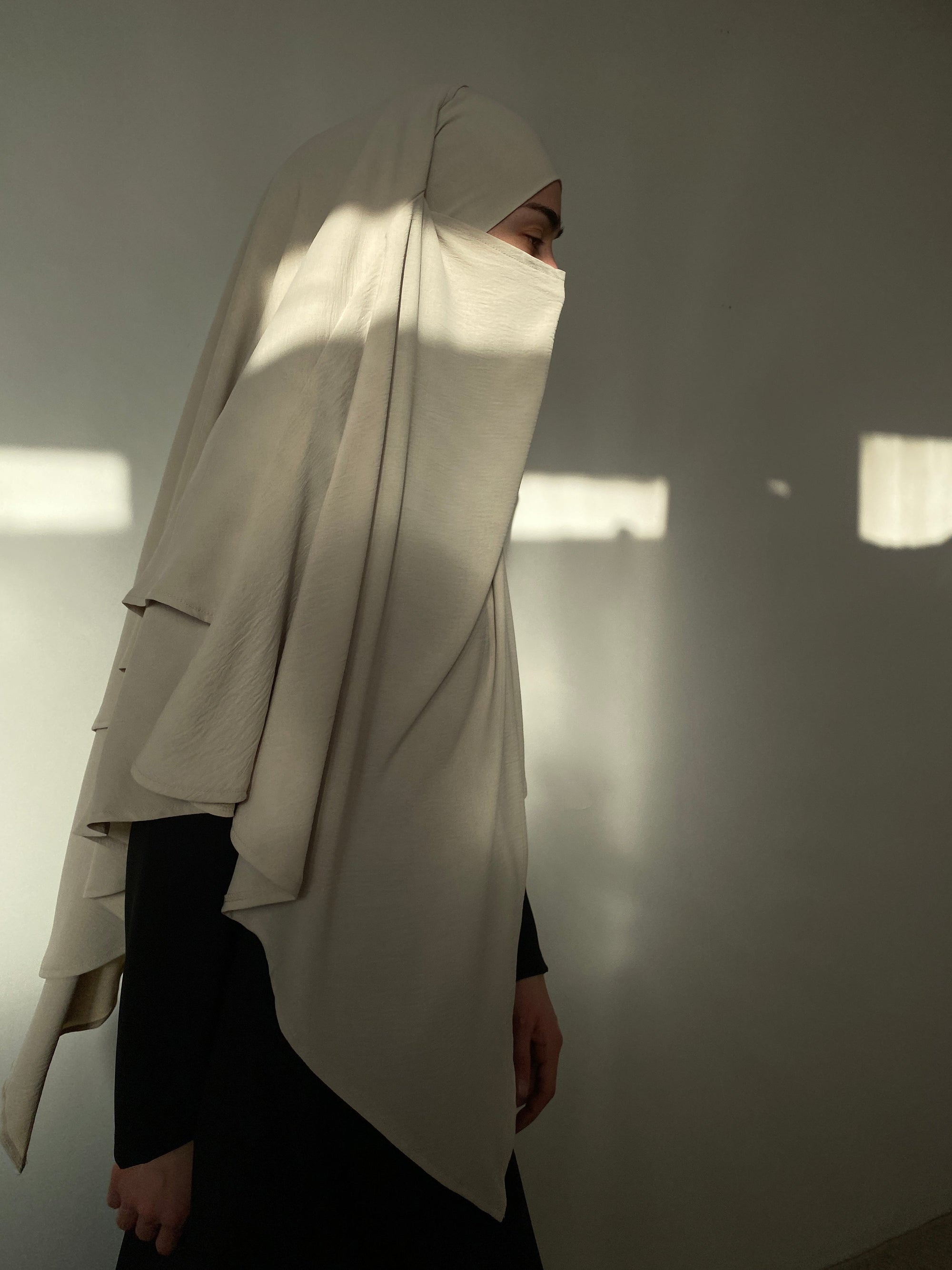 KHIMAR JAZZ 2 VOILES BEIGE