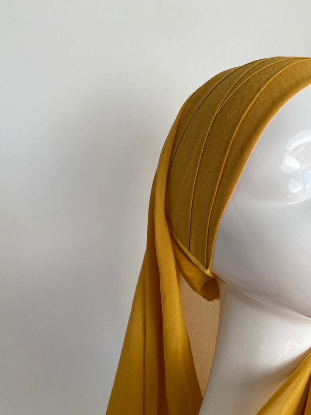 HIJAB À ENFILER MOUSSELINE MOUTARDE