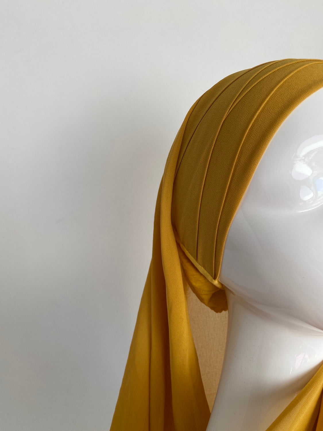 HIJAB À ENFILER MOUSSELINE MOUTARDE