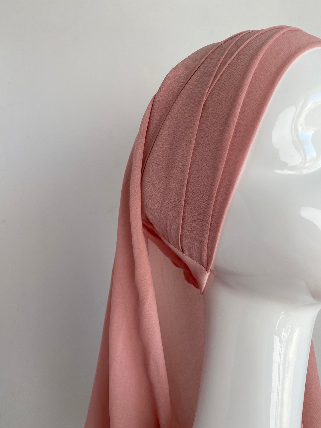 HIJAB À ENFILER MOUSSELINE ROSE PÂLE