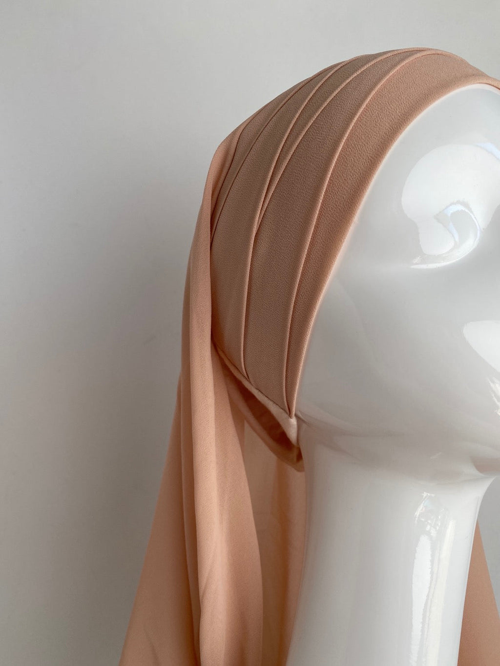 HIJAB À ENFILER MOUSSELINE BEIGE ROSE