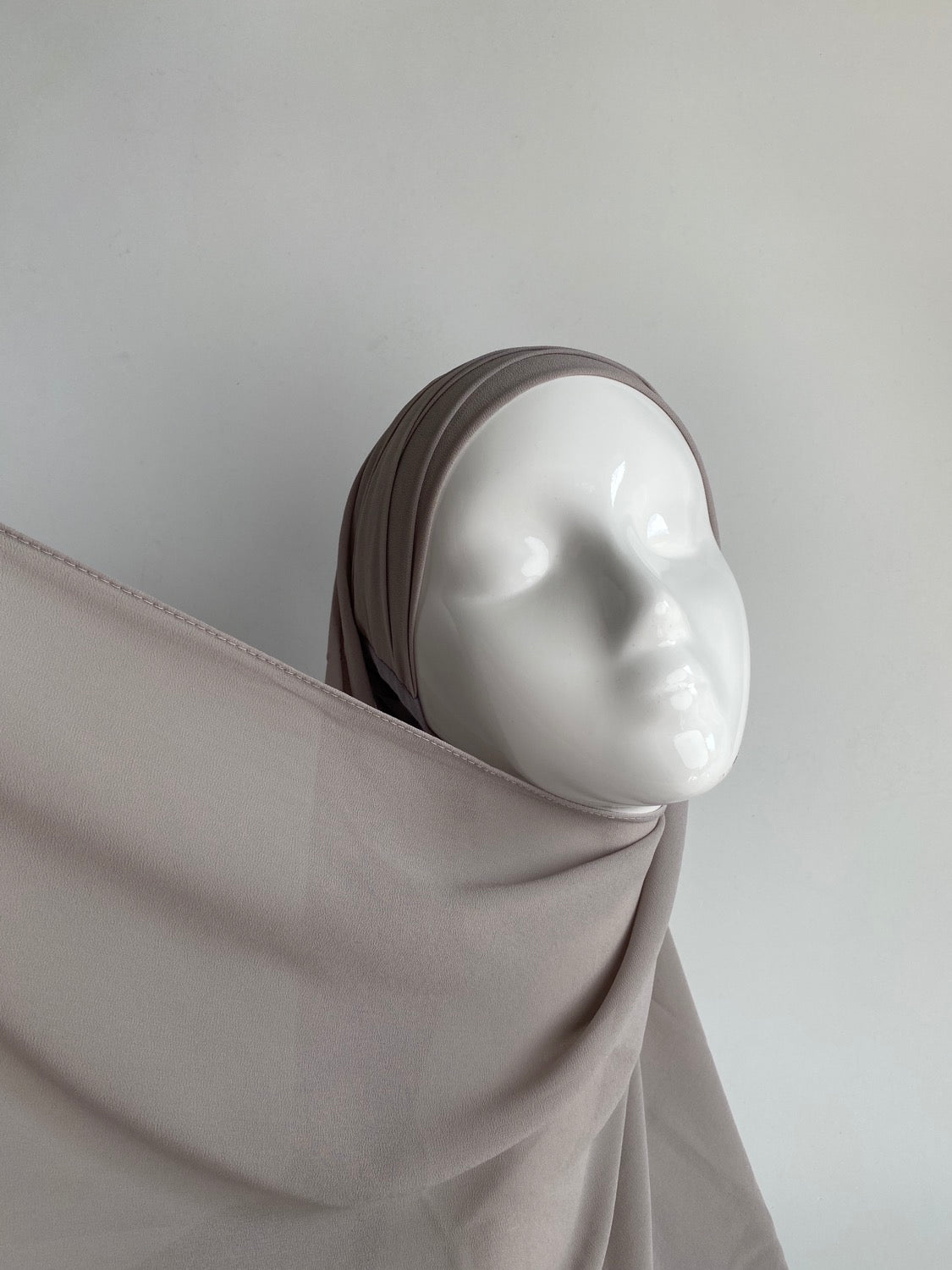 HIJAB À ENFILER MOUSSELINE GRIS
