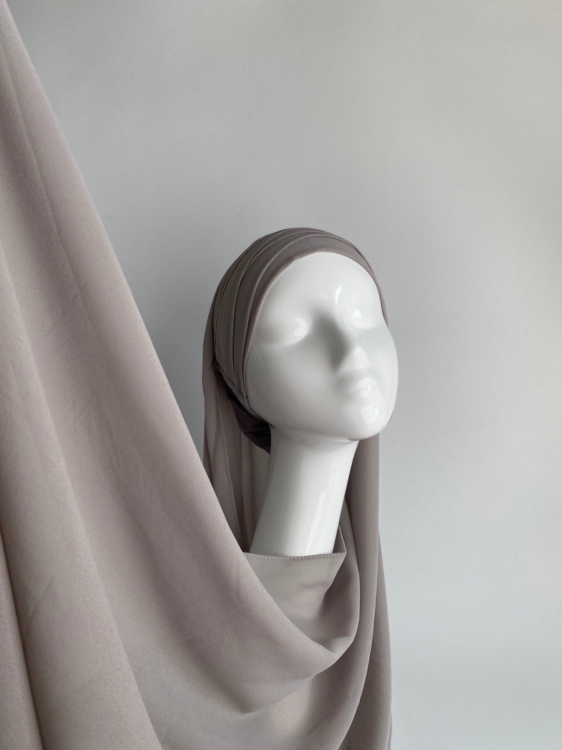 HIJAB À ENFILER MOUSSELINE GRIS