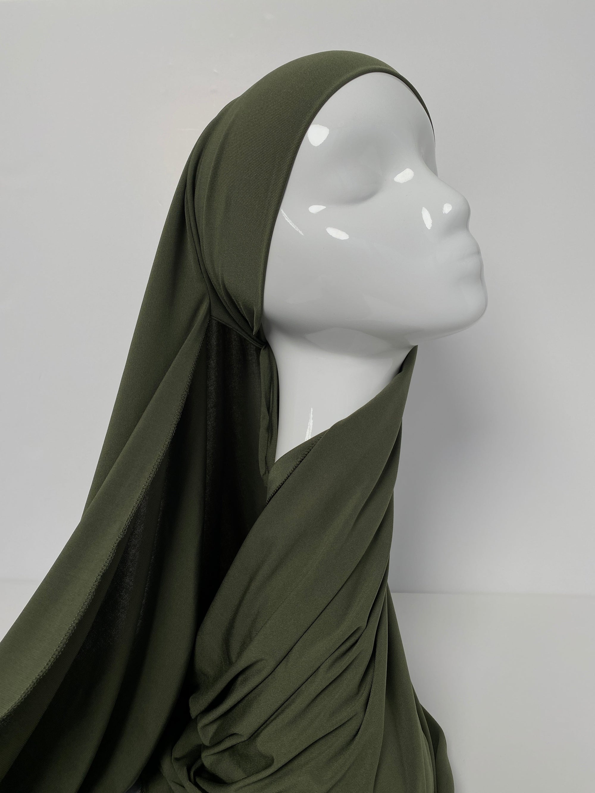 HIJAB JERSEY PREMIUM XL À NOUER KAKI
