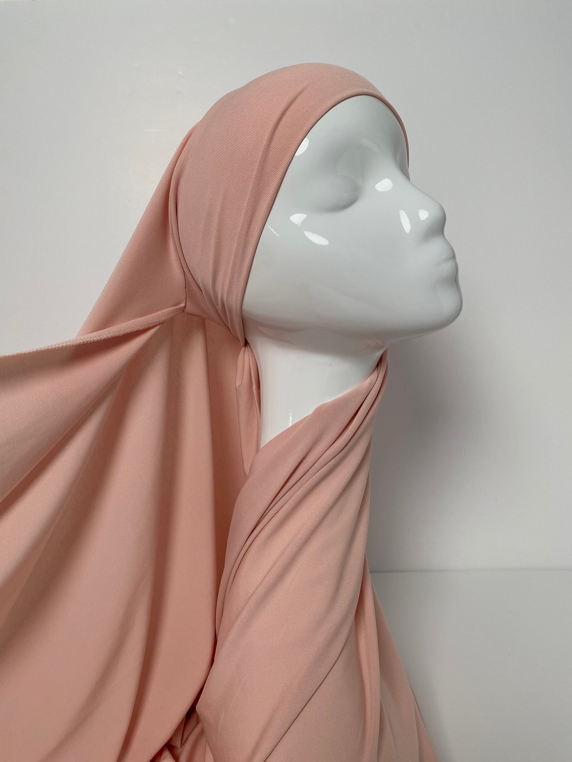 HIJAB JERSEY PREMIUM XL À NOUER ROSE PASTEL