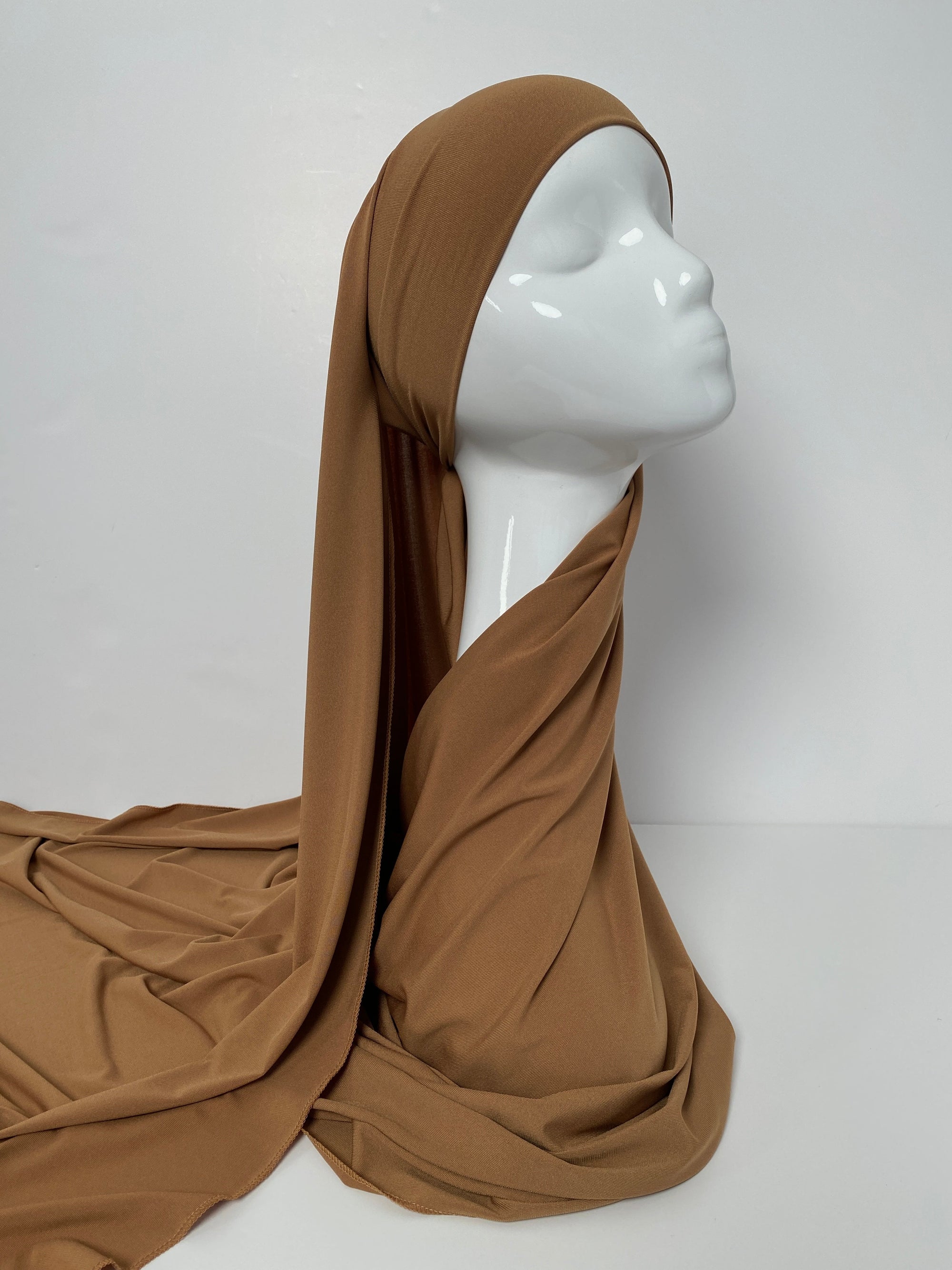 HIJAB JERSEY PREMIUM XL À NOUER BRUN