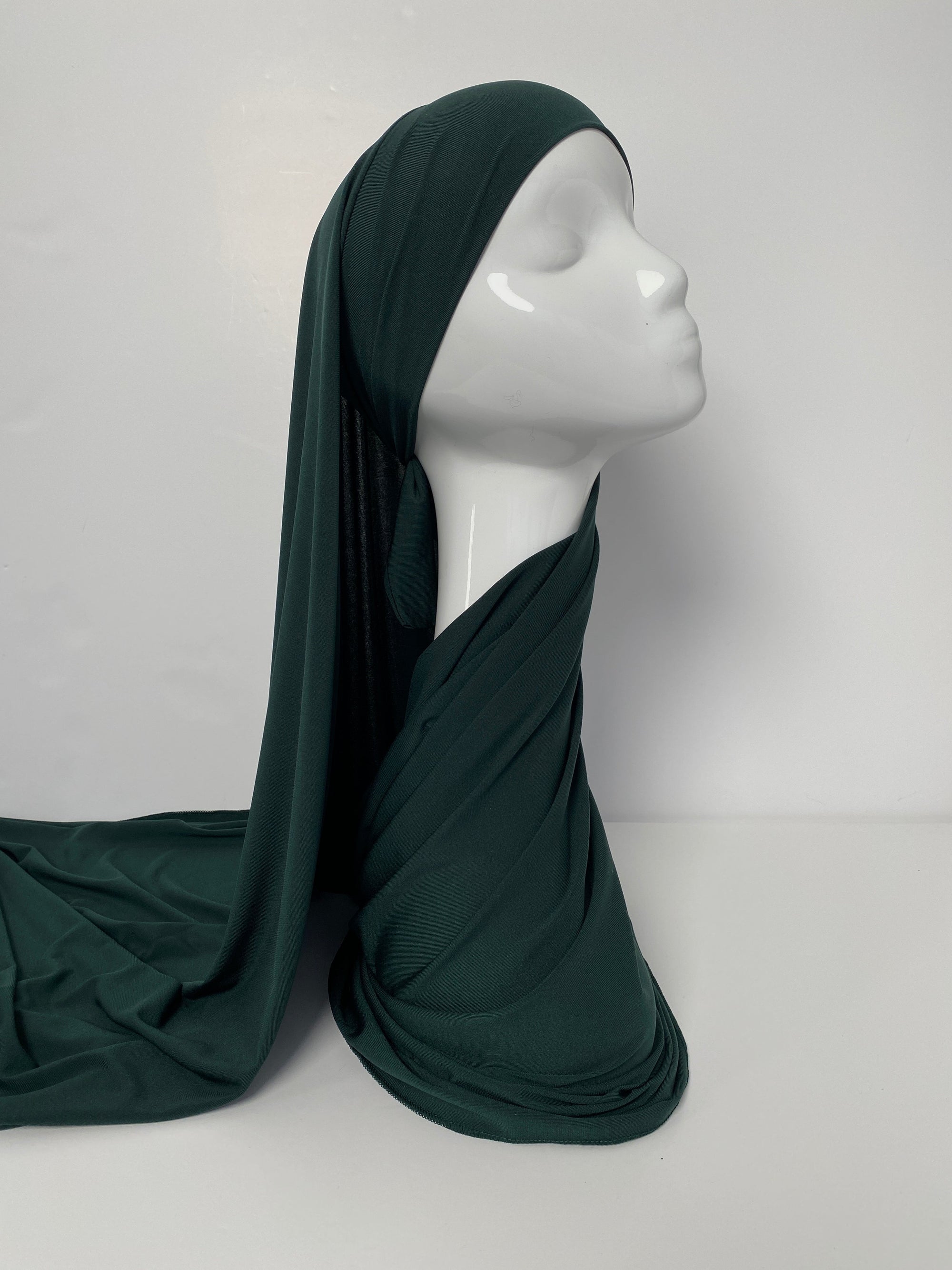 HIJAB JERSEY PREMIUM XL À NOUER VERT