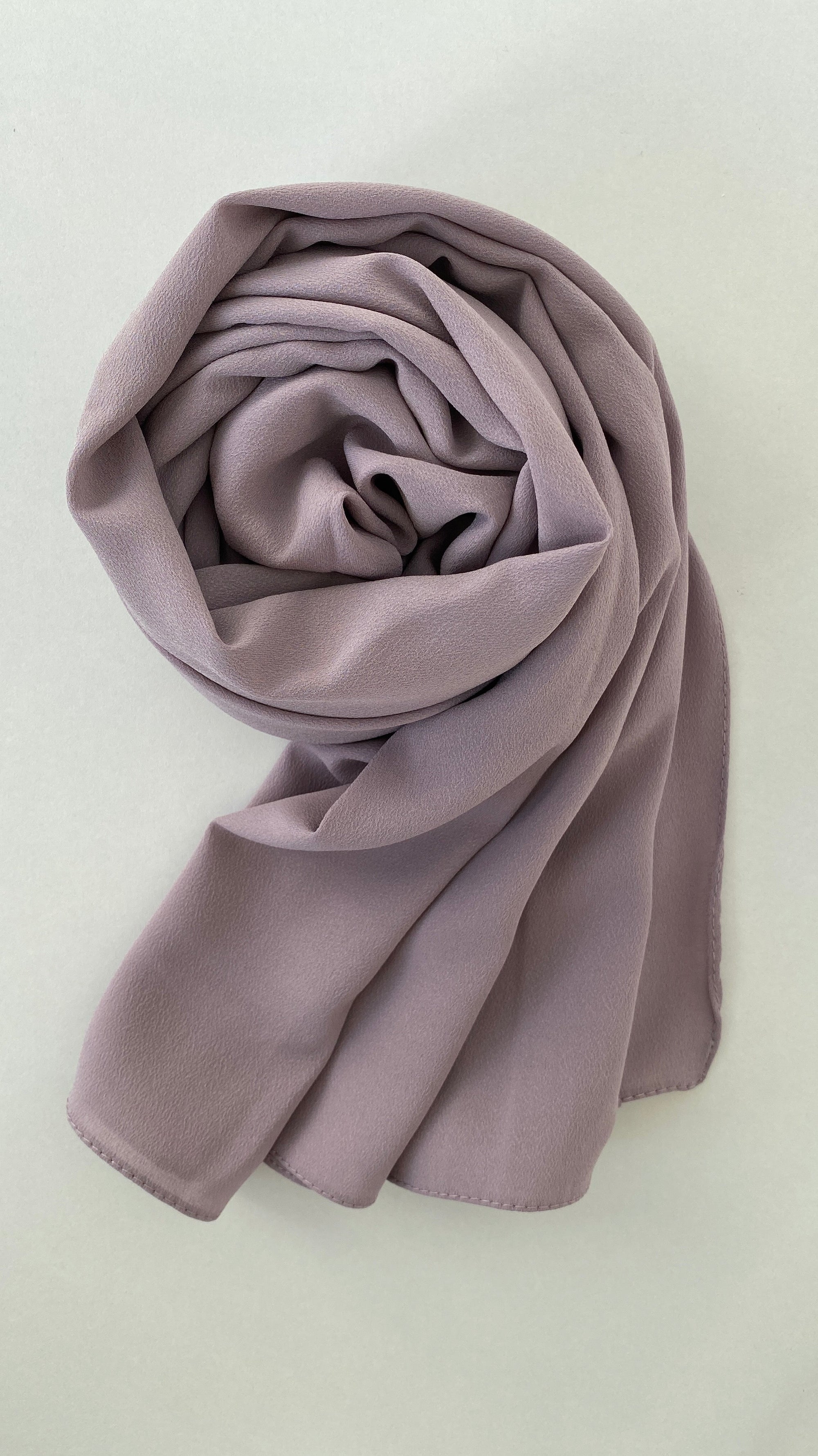 Hijab mousseline opaque lilas