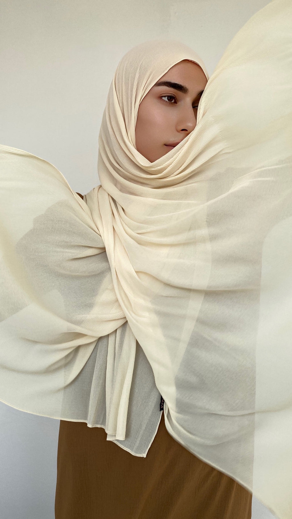 HIJAB PLISSÉ POUDRÉ