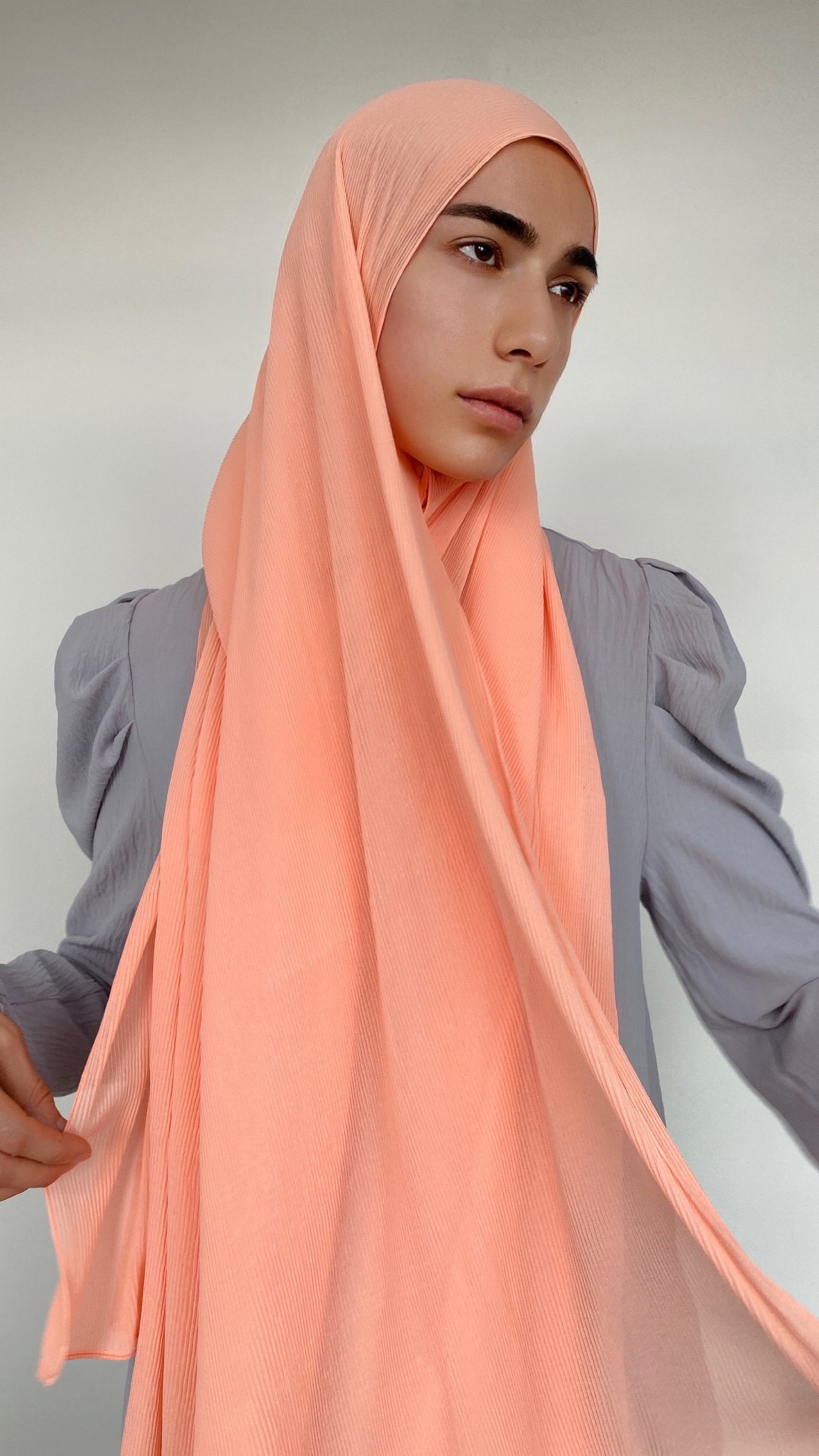 HIJAB PLISSÉ PÈCHE