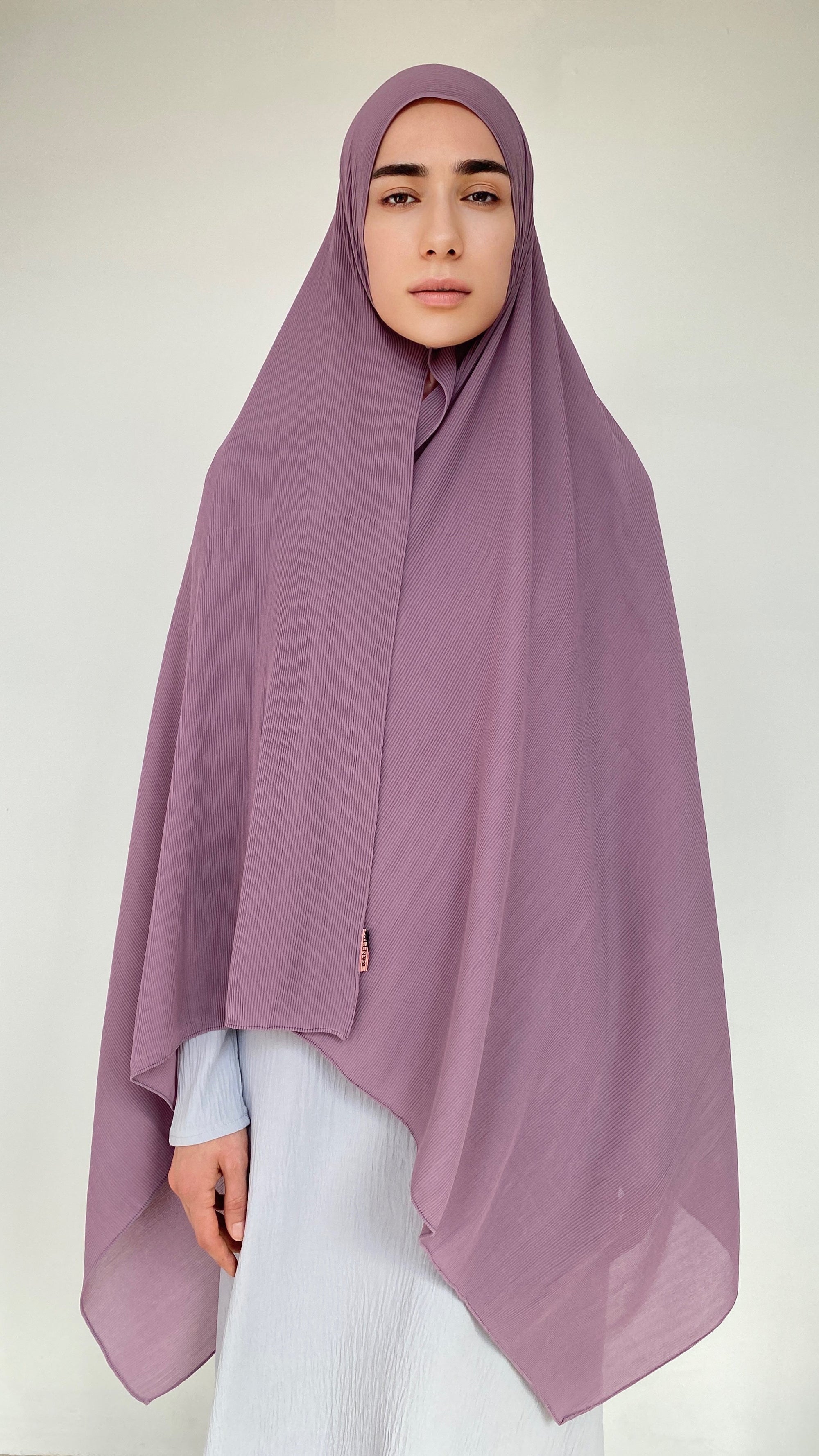 HIJAB PLISSÉ VIOLET D'ÉVÊQUE