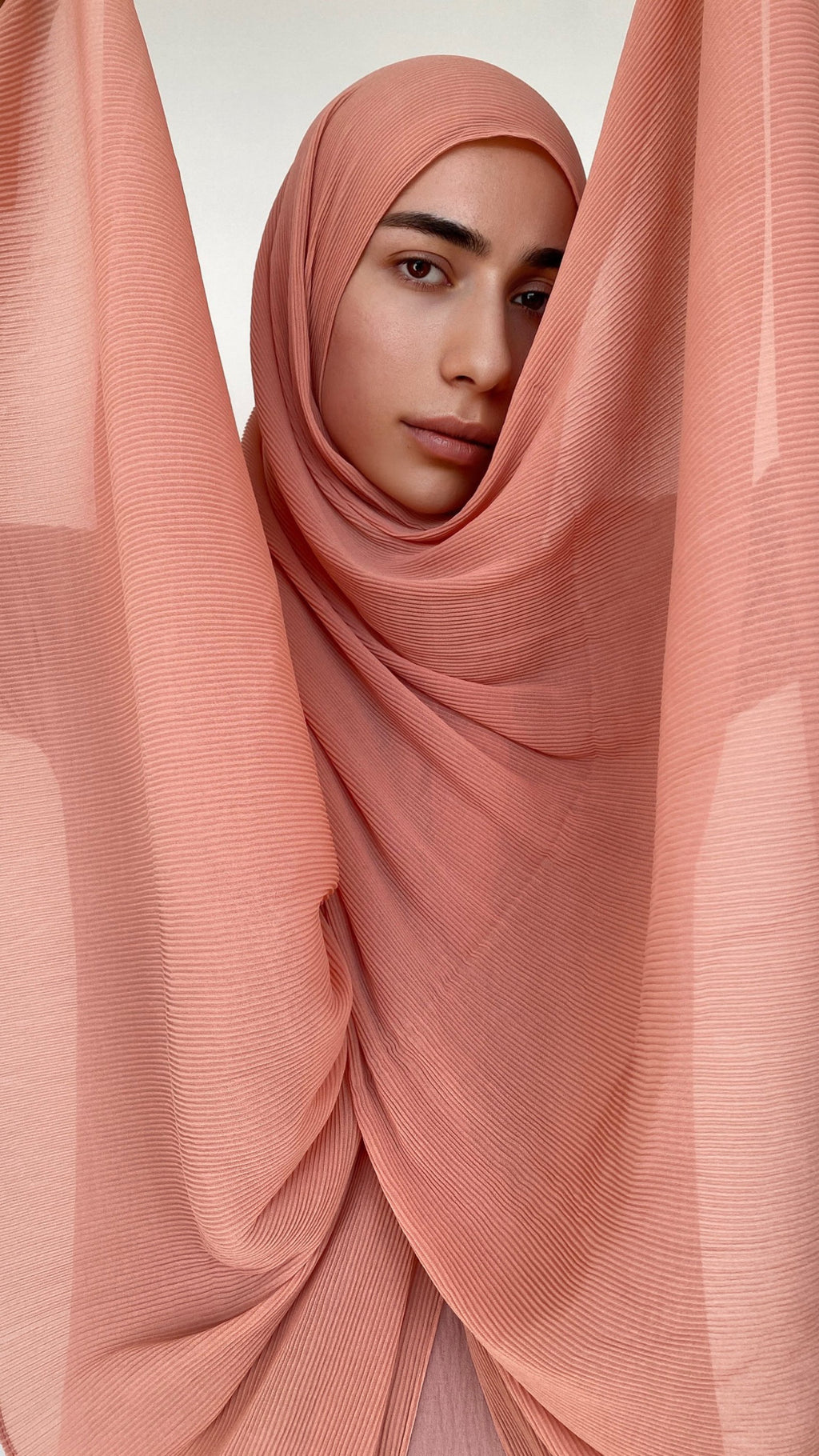 HIJAB PLISSÉ BISQUE