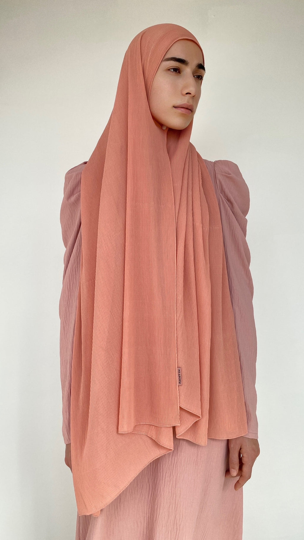 HIJAB PLISSÉ BISQUE