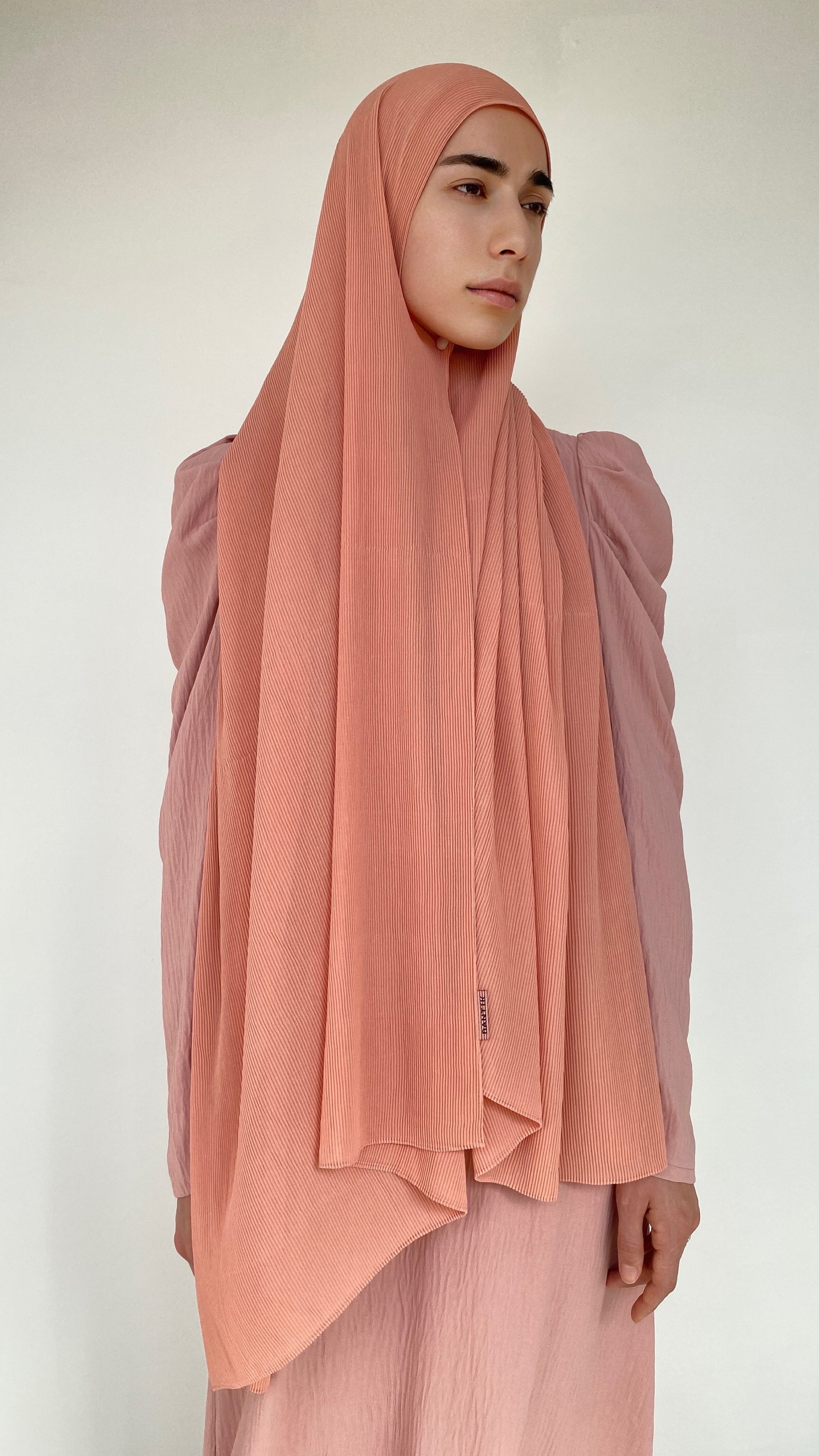HIJAB PLISSÉ BISQUE