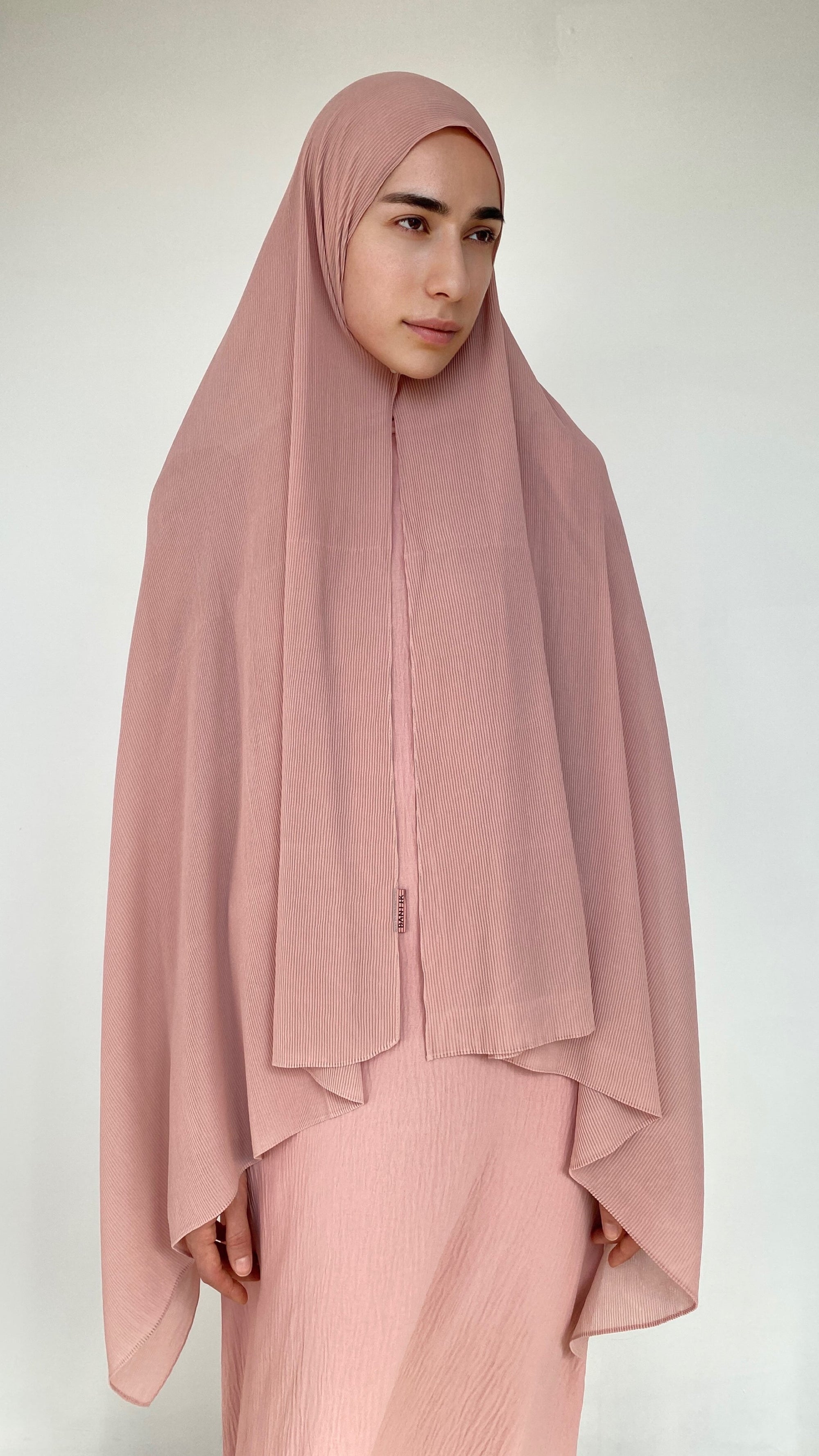 HIJAB PLISSÉ SAUMON