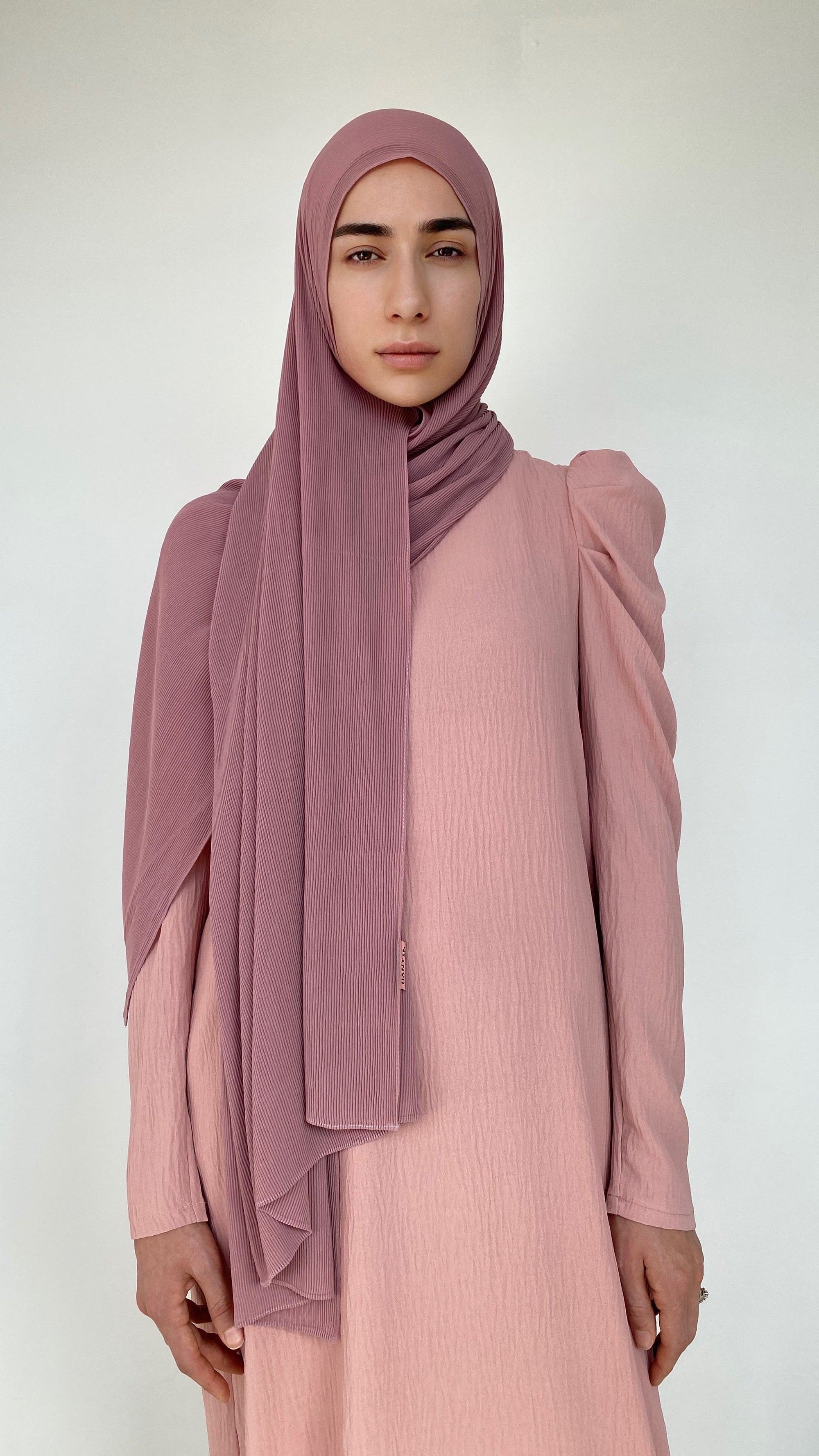 HIJAB MOUSSELINE PLISSÉ NUDE