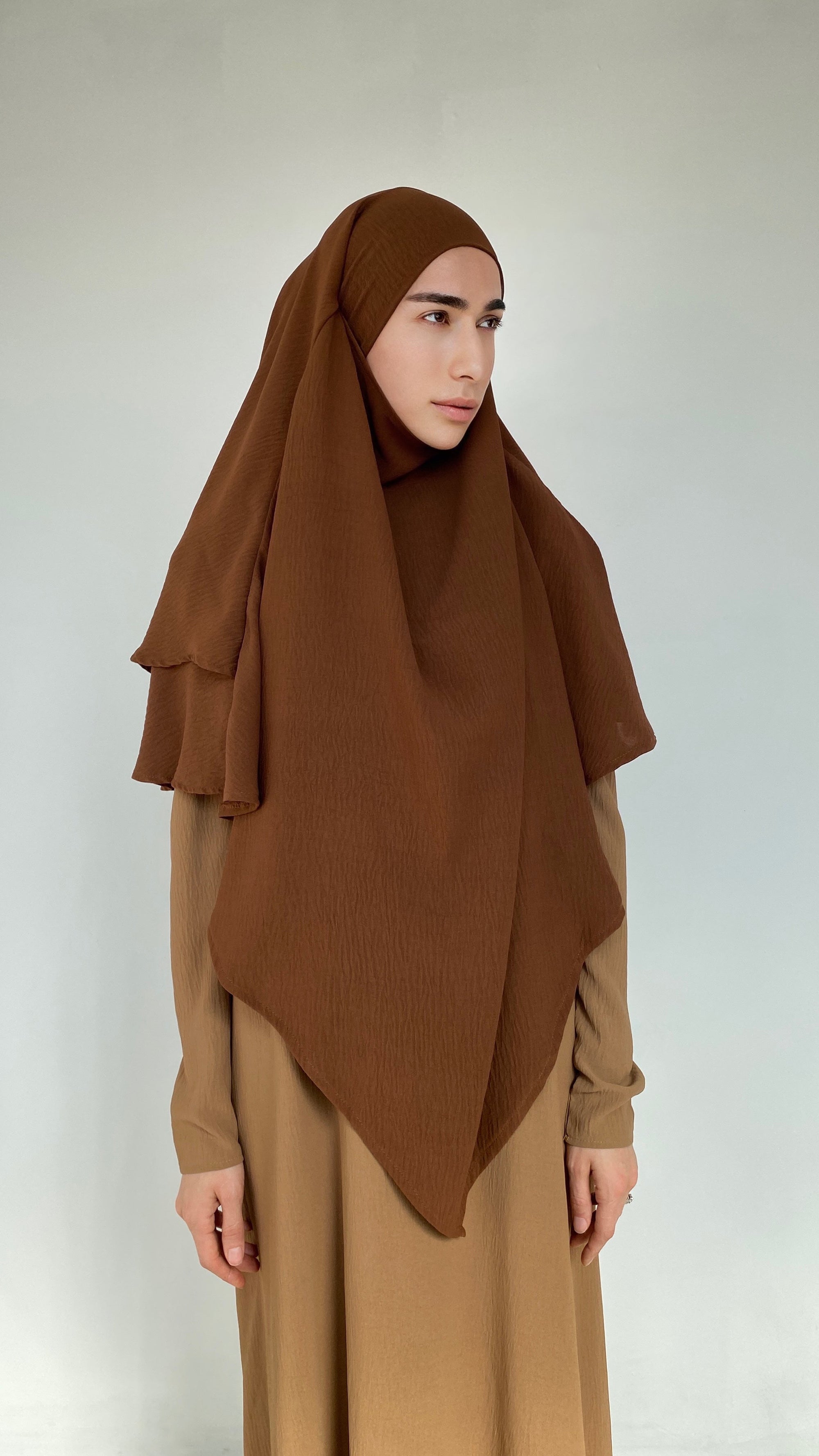KHIMAR JAZZ 2 VOILES CANNELLE