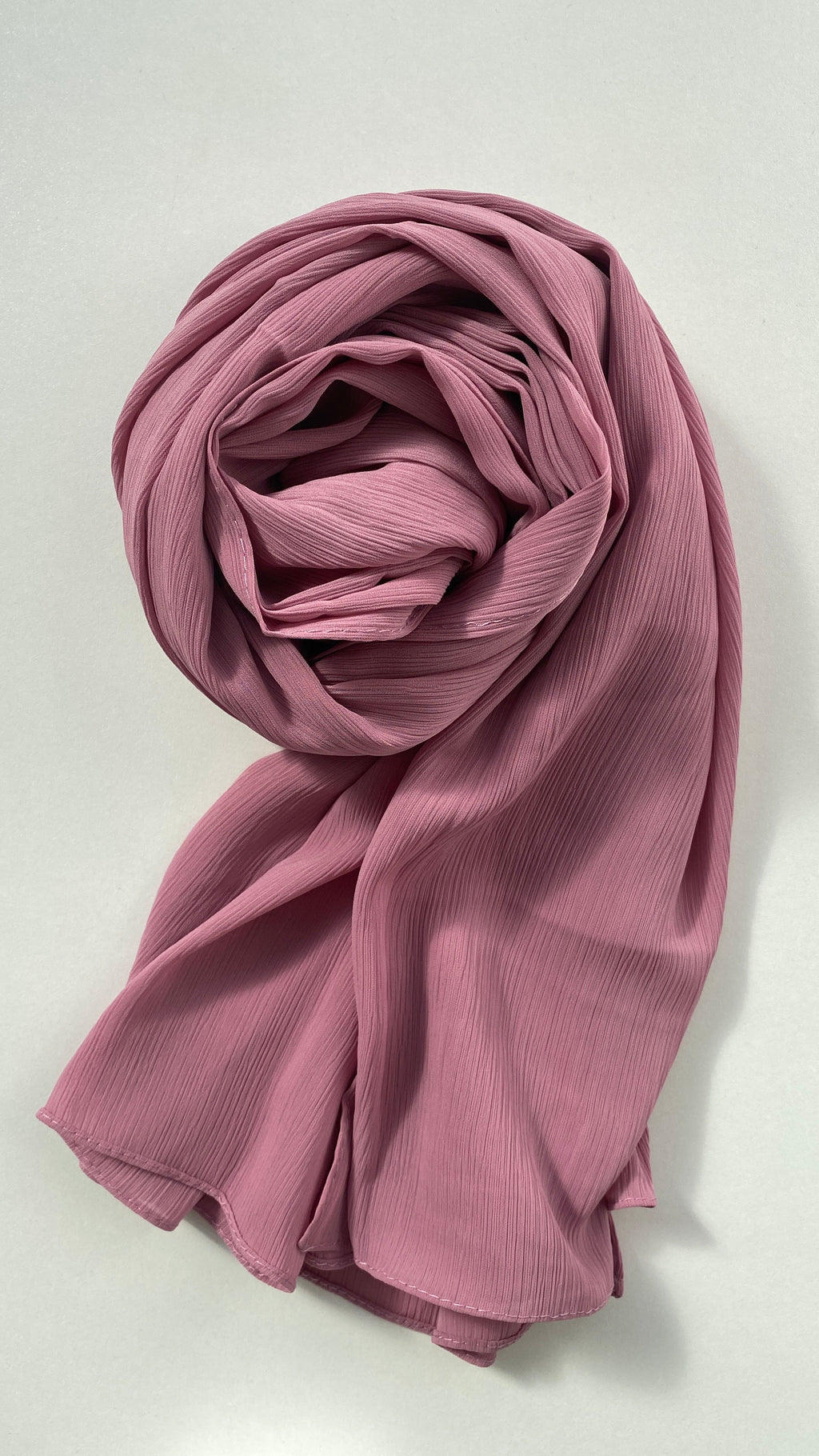 HIJAB  SOIE RAYÉE FRAMBOISE