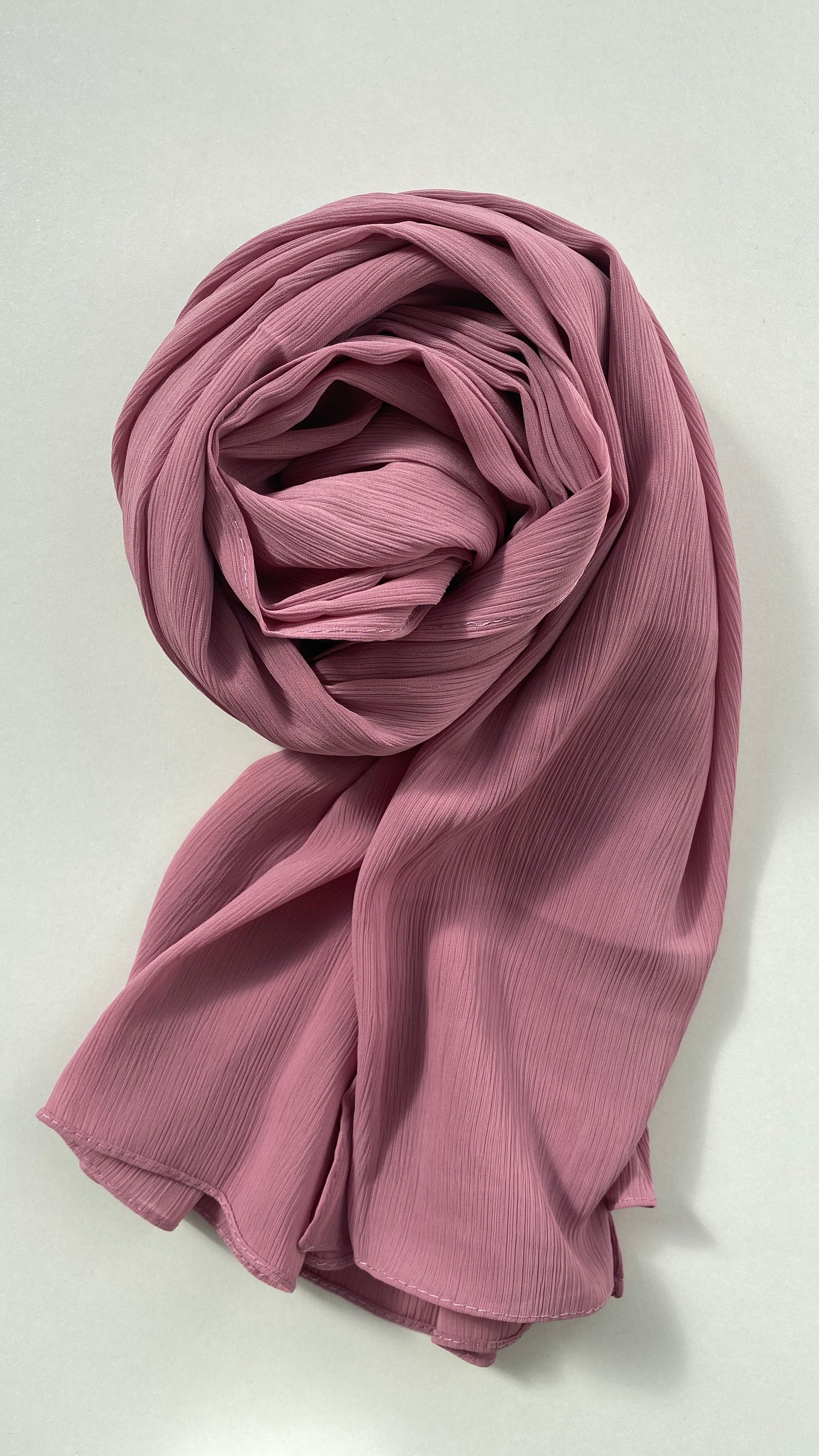HIJAB  SOIE RAYÉE FRAMBOISE