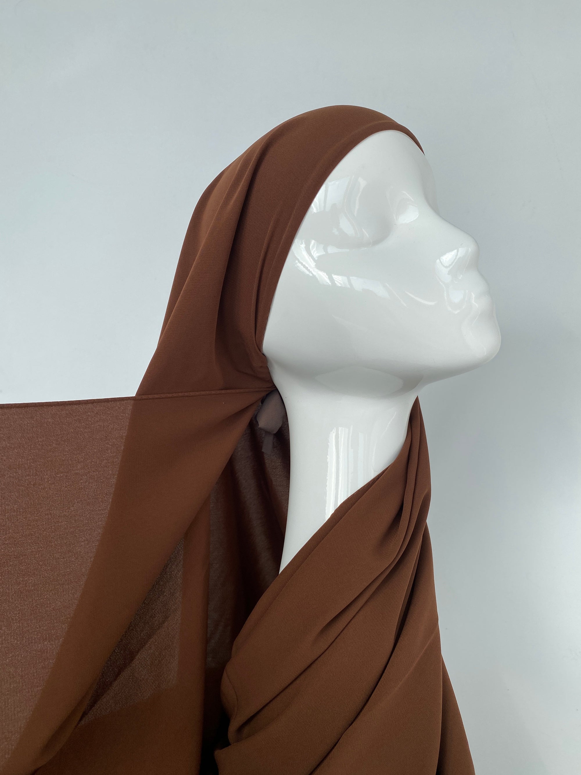 SOIE DE MÉDINE À ENFILER HIJAB CHOCOLAT