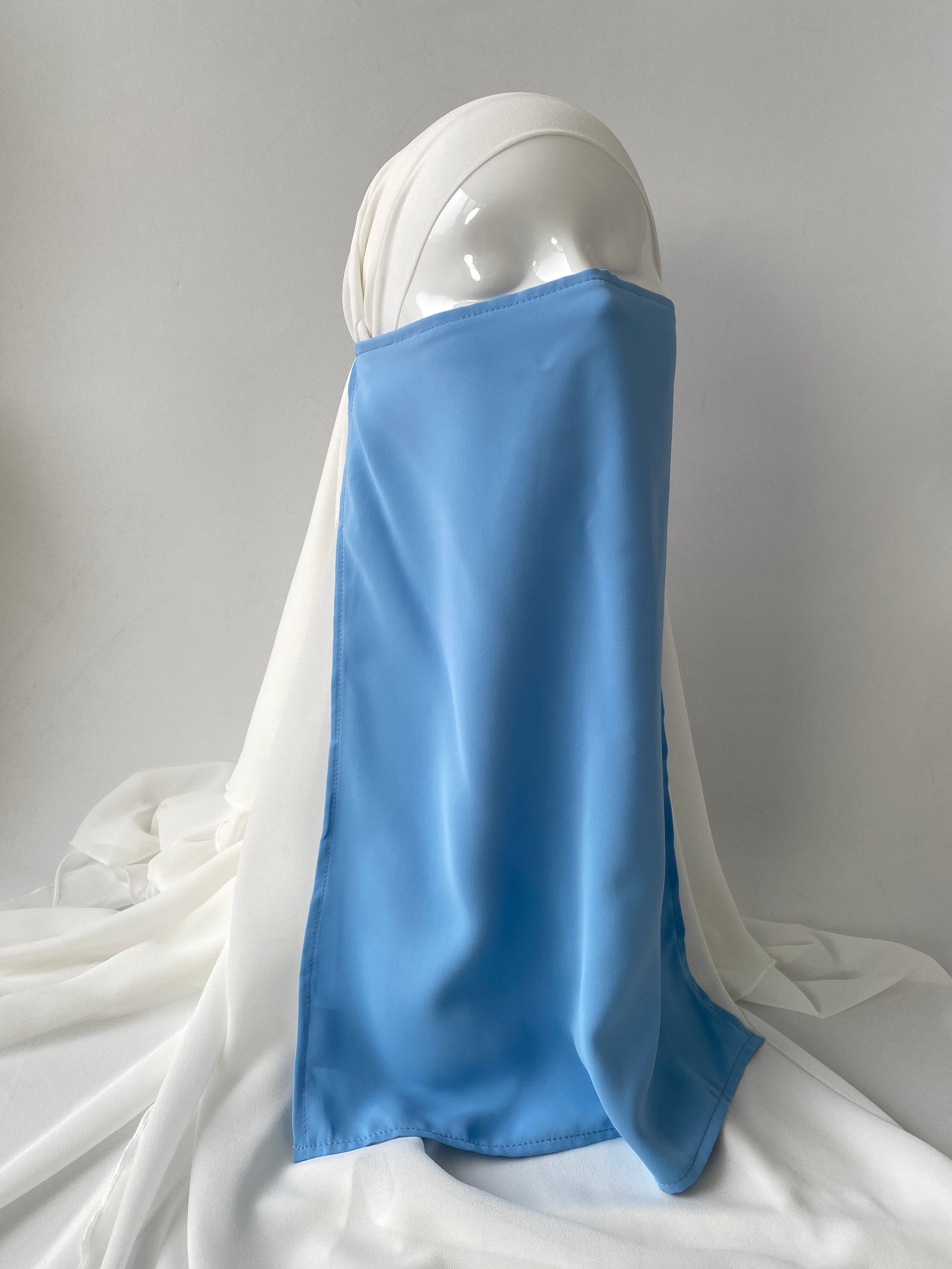 NIQAB SOIE DE MÈDINE BLEU CIEL