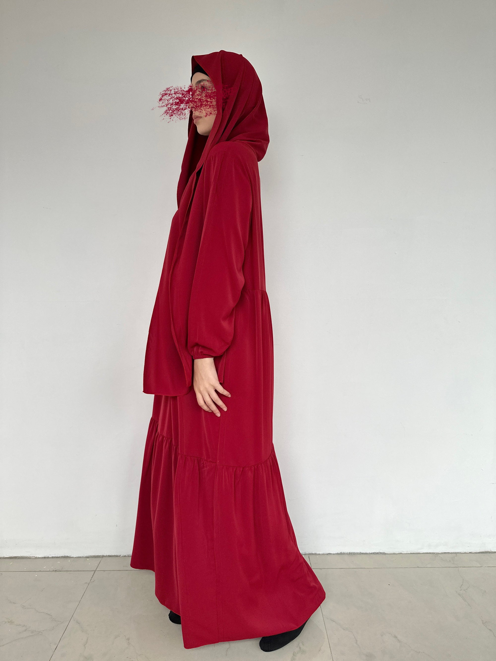 ABAYA SEMA HIJAB INTÉGRÉ BORDEAUX