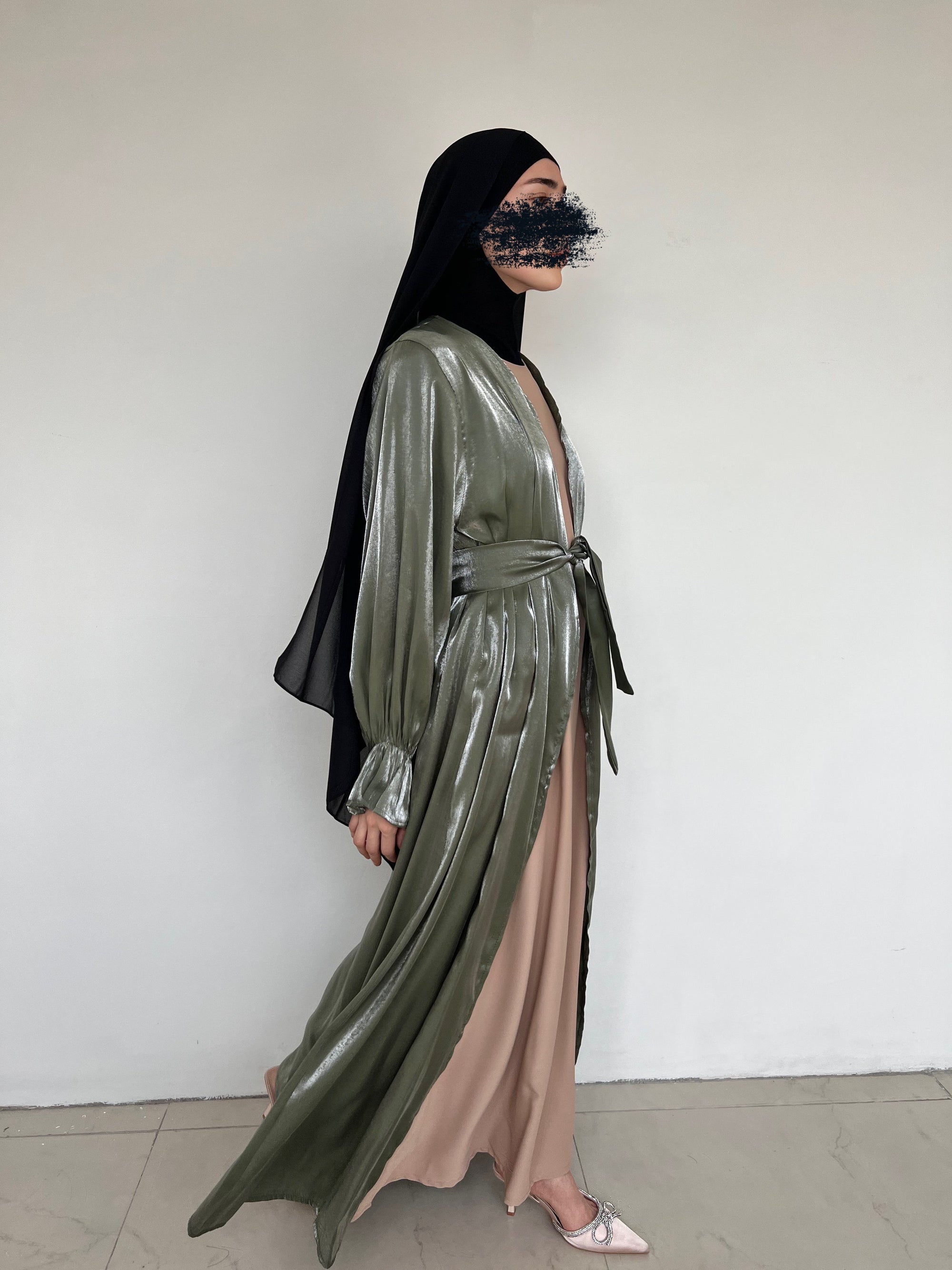 KIMONO ORGANZA KAKI